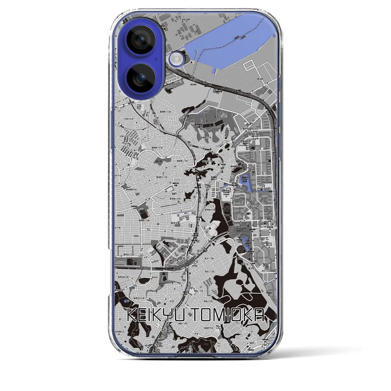 【京急富岡(神奈川県)】地図柄iPhoneケース(クリアタイプ)