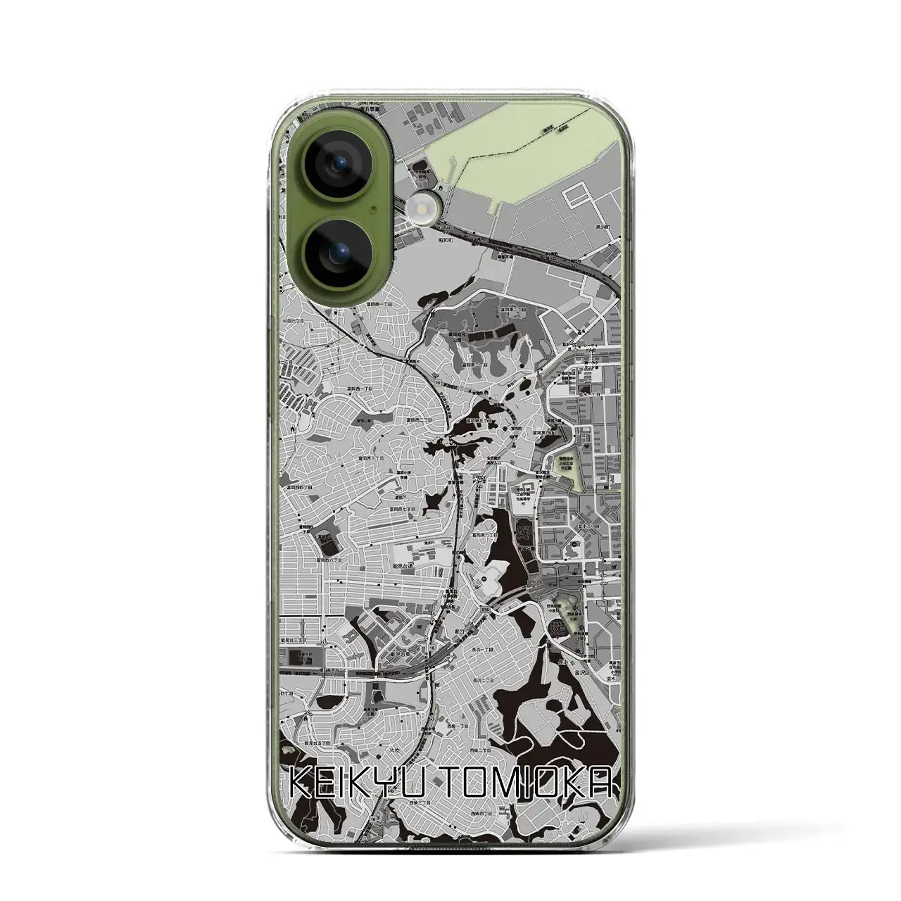 【京急富岡(神奈川県)】地図柄iPhoneケース(クリアタイプ)