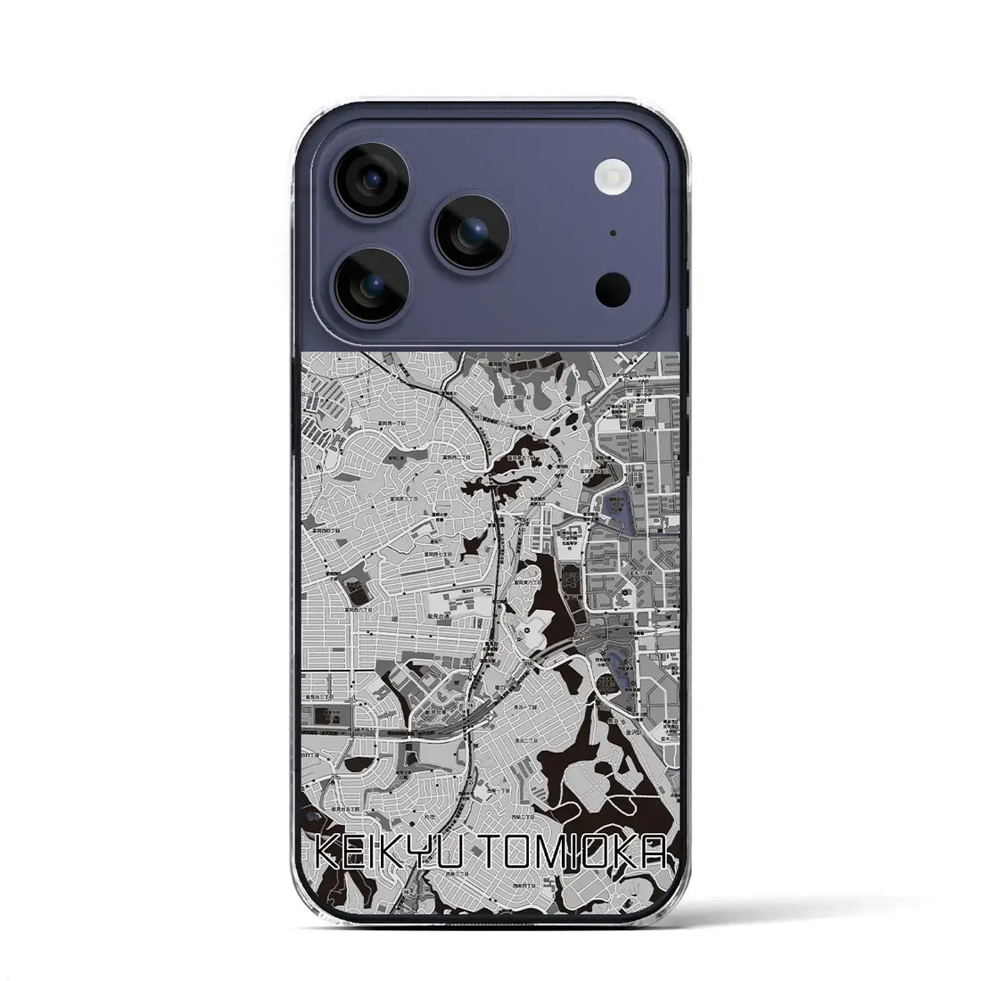 【京急富岡(神奈川県)】地図柄iPhoneケース(クリアタイプ)