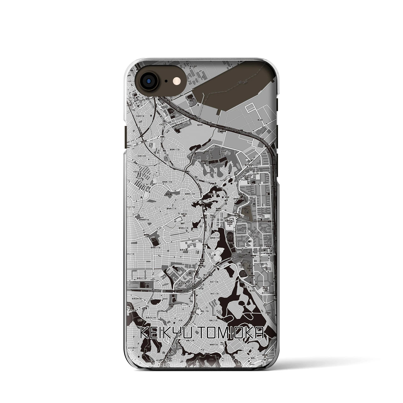 【京急富岡(神奈川県)】地図柄iPhoneケース(クリアタイプ)