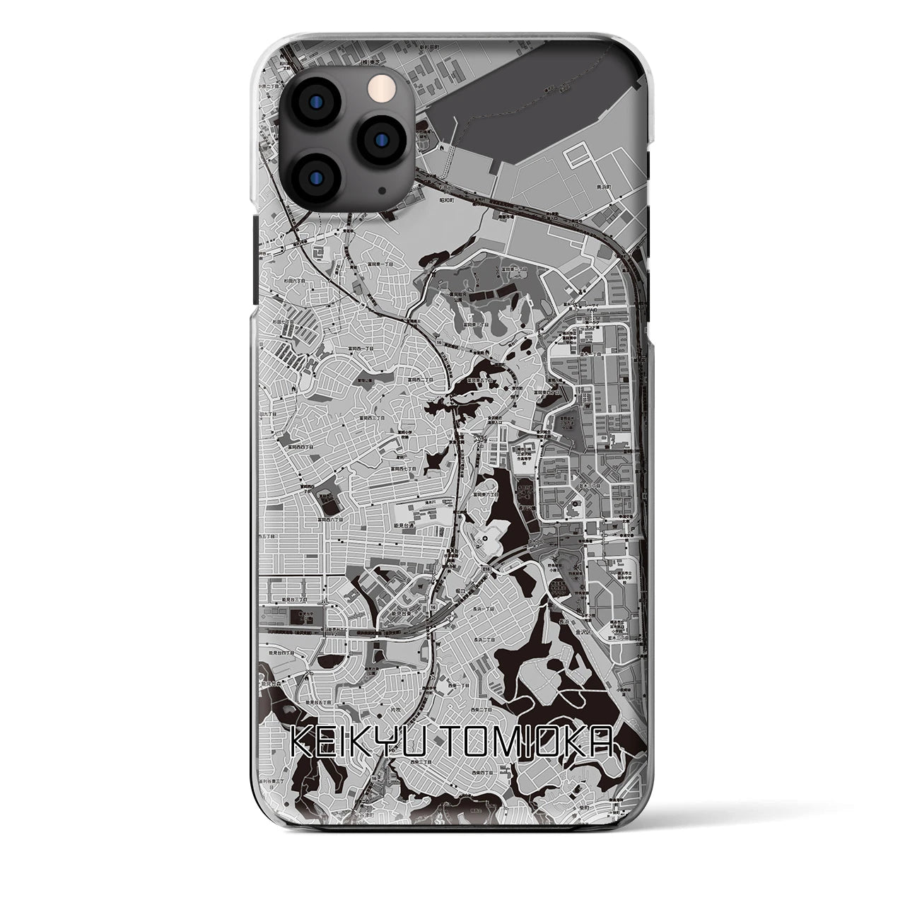 【京急富岡(神奈川県)】地図柄iPhoneケース(クリアタイプ)