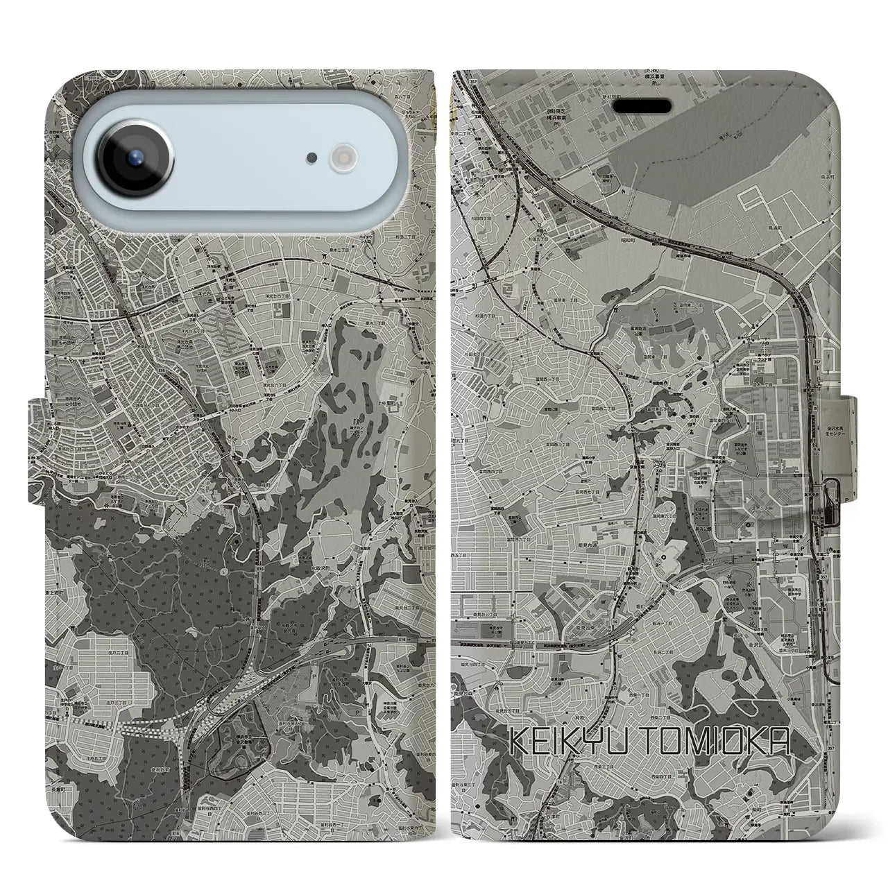 【京急富岡(神奈川県)】地図柄iPhoneケース(手帳タイプ)