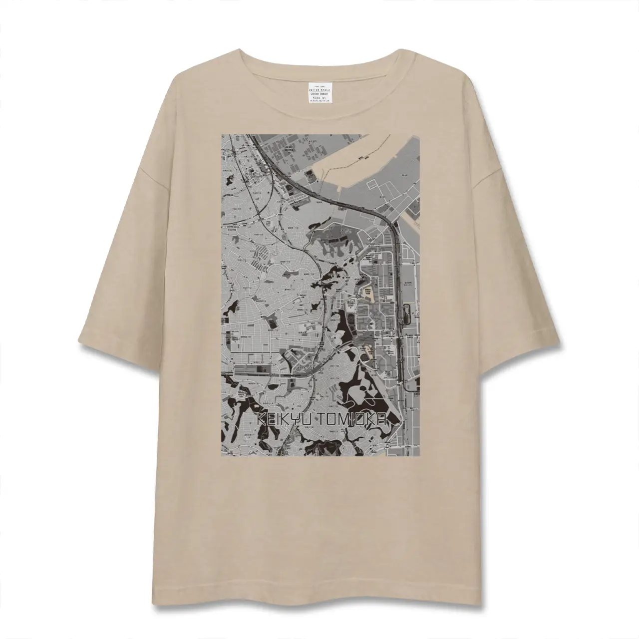 【京急富岡(神奈川県)】地図柄ビッグシルエットTシャツ