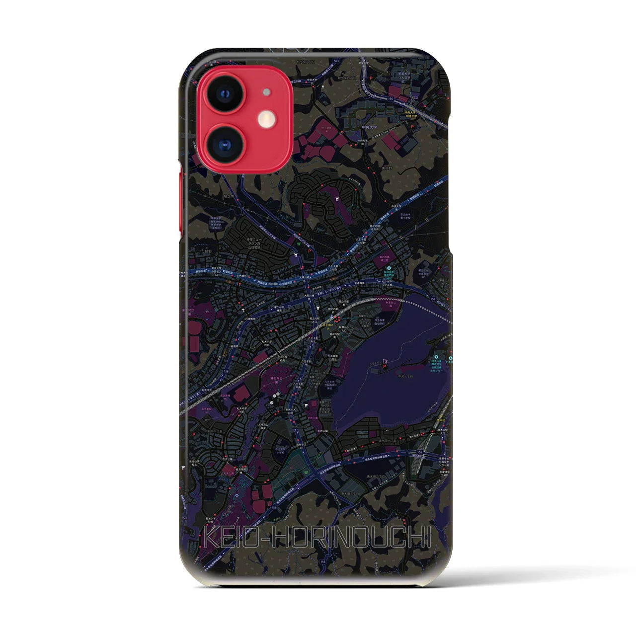 【京王堀之内(東京都)】地図柄iPhoneケース(バックカバータイプ)