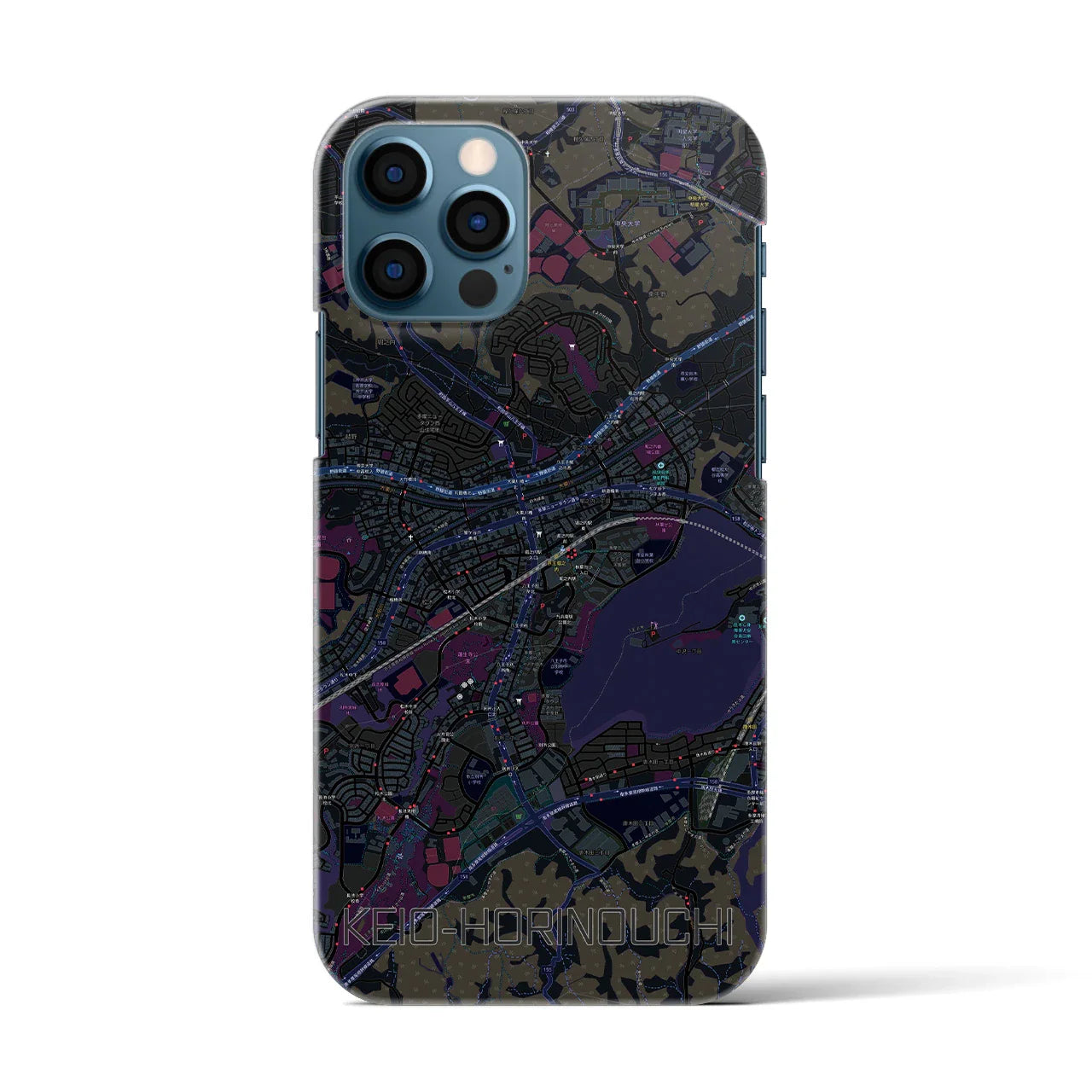 【京王堀之内(東京都)】地図柄iPhoneケース(バックカバータイプ)