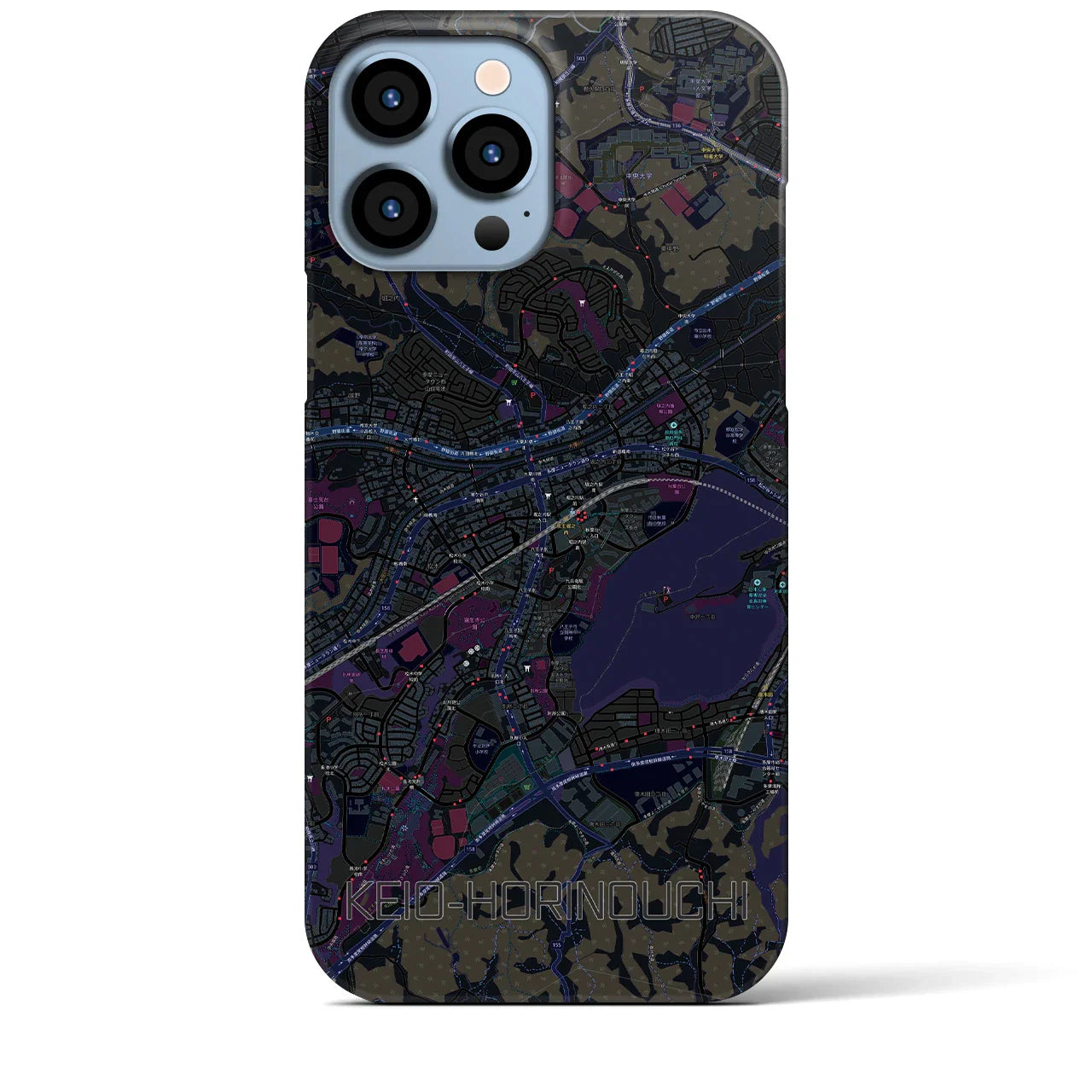 【京王堀之内(東京都)】地図柄iPhoneケース(バックカバータイプ)