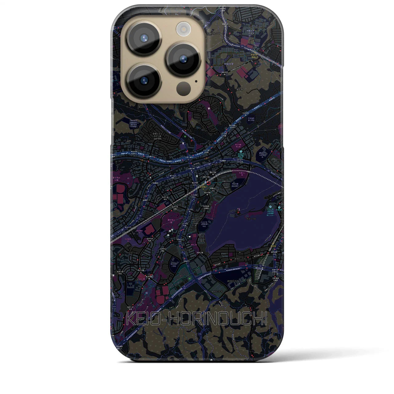 【京王堀之内(東京都)】地図柄iPhoneケース(バックカバータイプ)