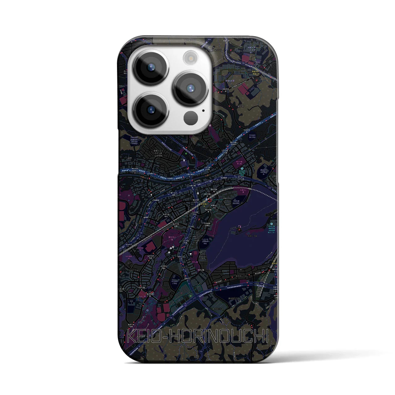 【京王堀之内(東京都)】地図柄iPhoneケース(バックカバータイプ)