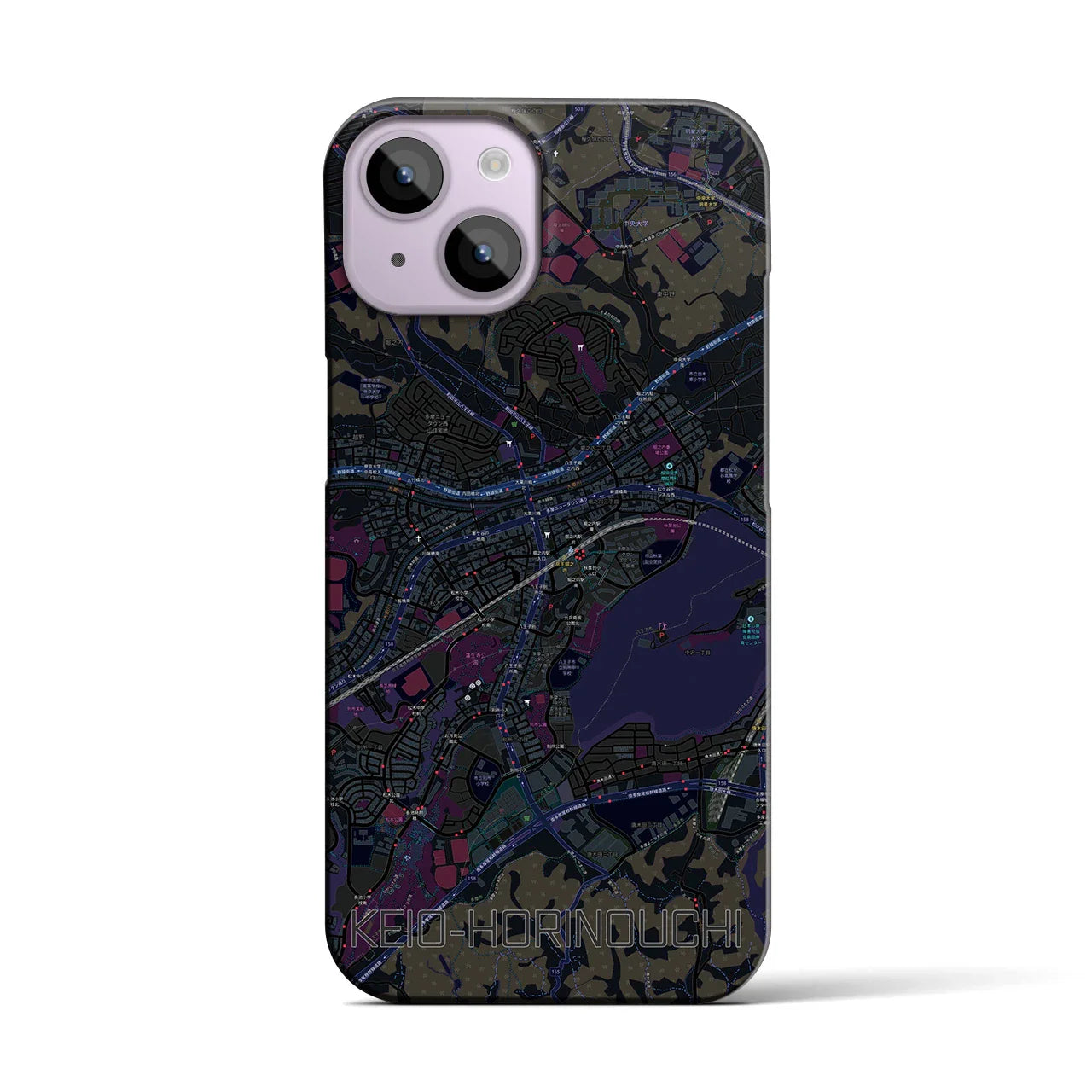 【京王堀之内(東京都)】地図柄iPhoneケース(バックカバータイプ)