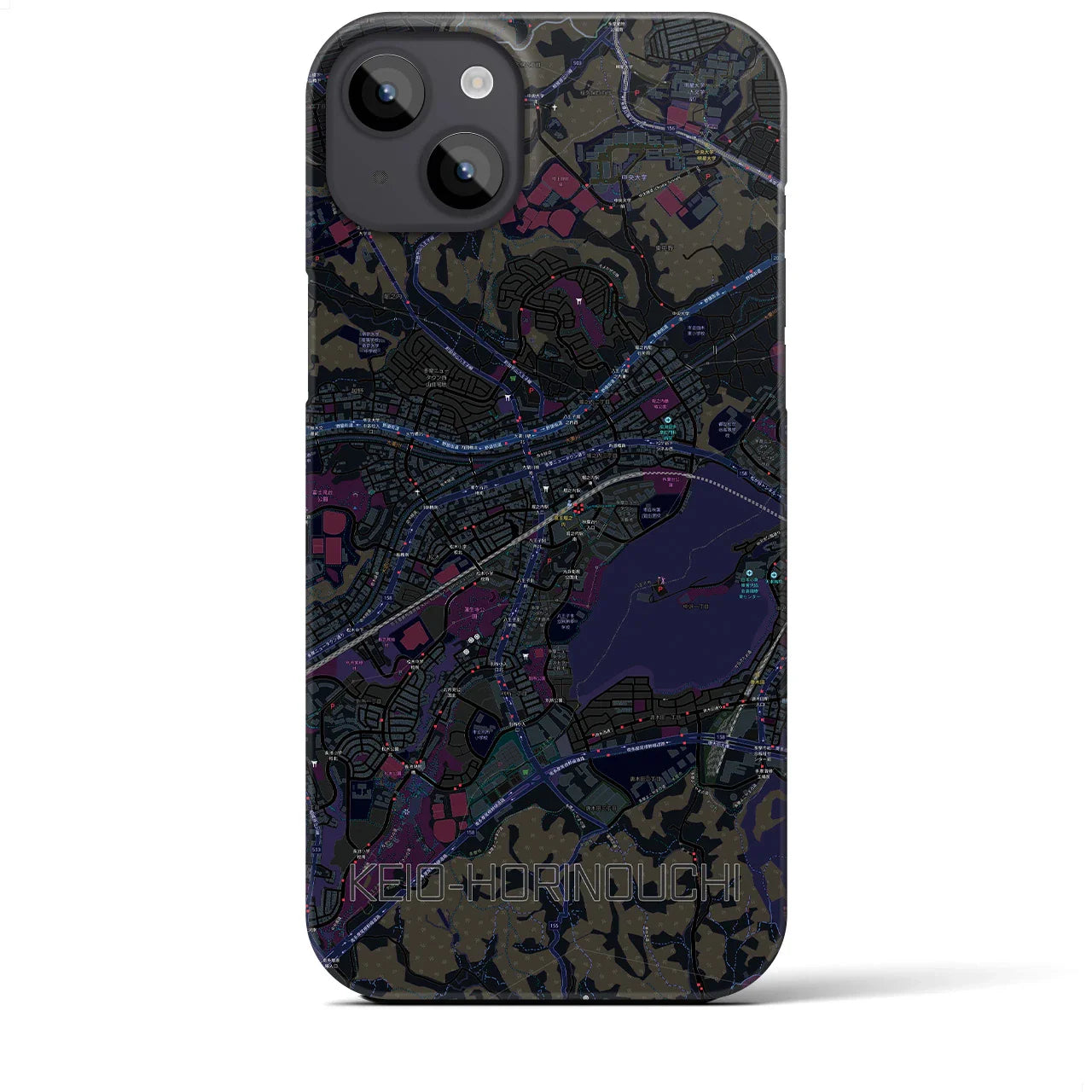 【京王堀之内(東京都)】地図柄iPhoneケース(バックカバータイプ)