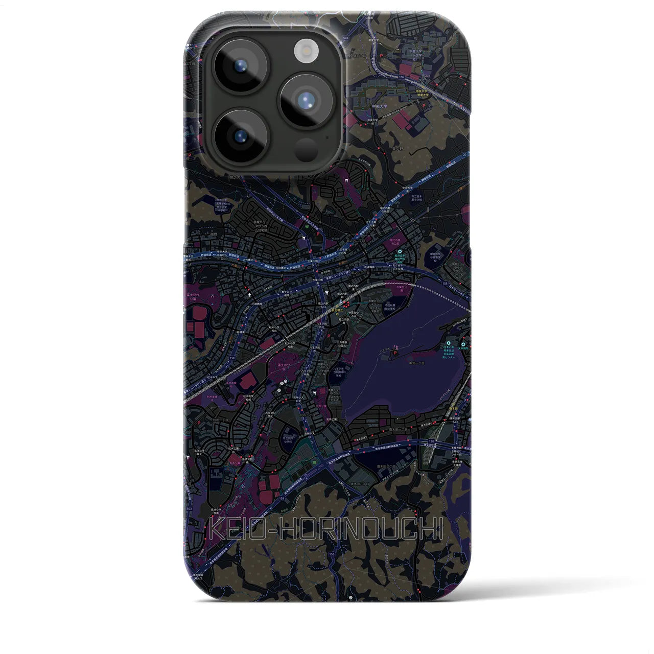 【京王堀之内(東京都)】地図柄iPhoneケース(バックカバータイプ)