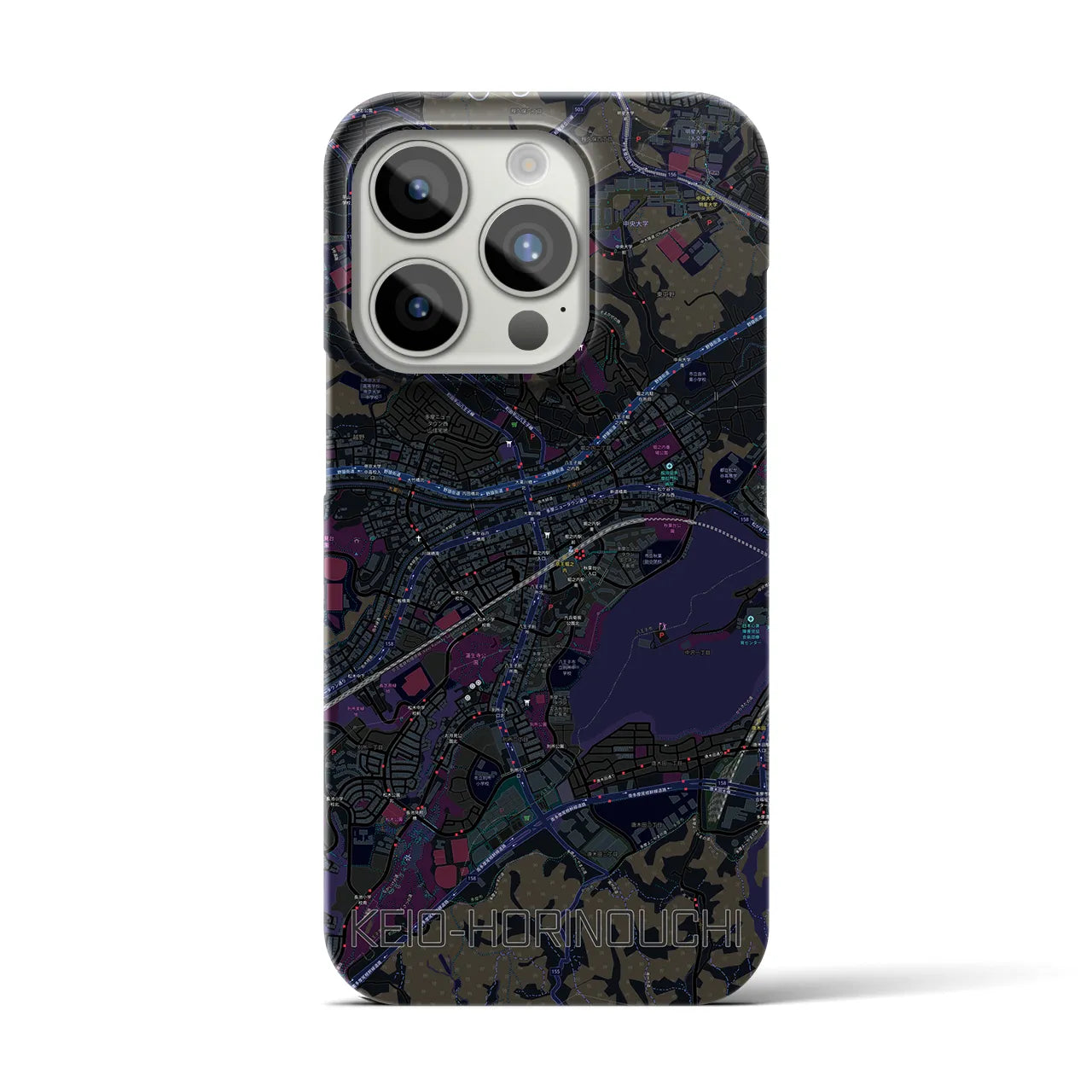 【京王堀之内(東京都)】地図柄iPhoneケース(バックカバータイプ)