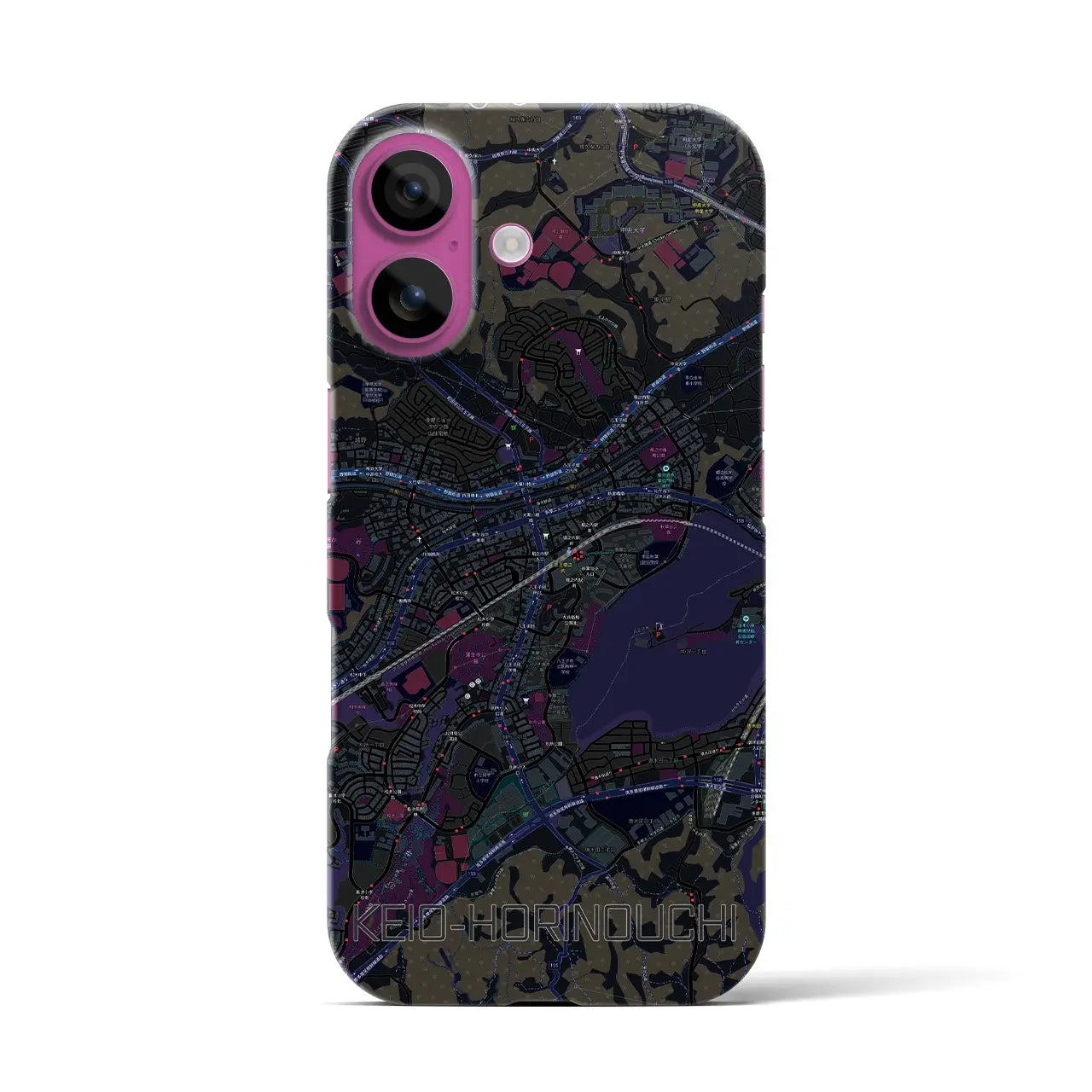 【京王堀之内(東京都)】地図柄iPhoneケース(バックカバータイプ)