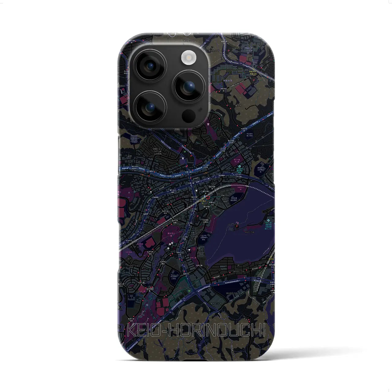 【京王堀之内(東京都)】地図柄iPhoneケース(バックカバータイプ)