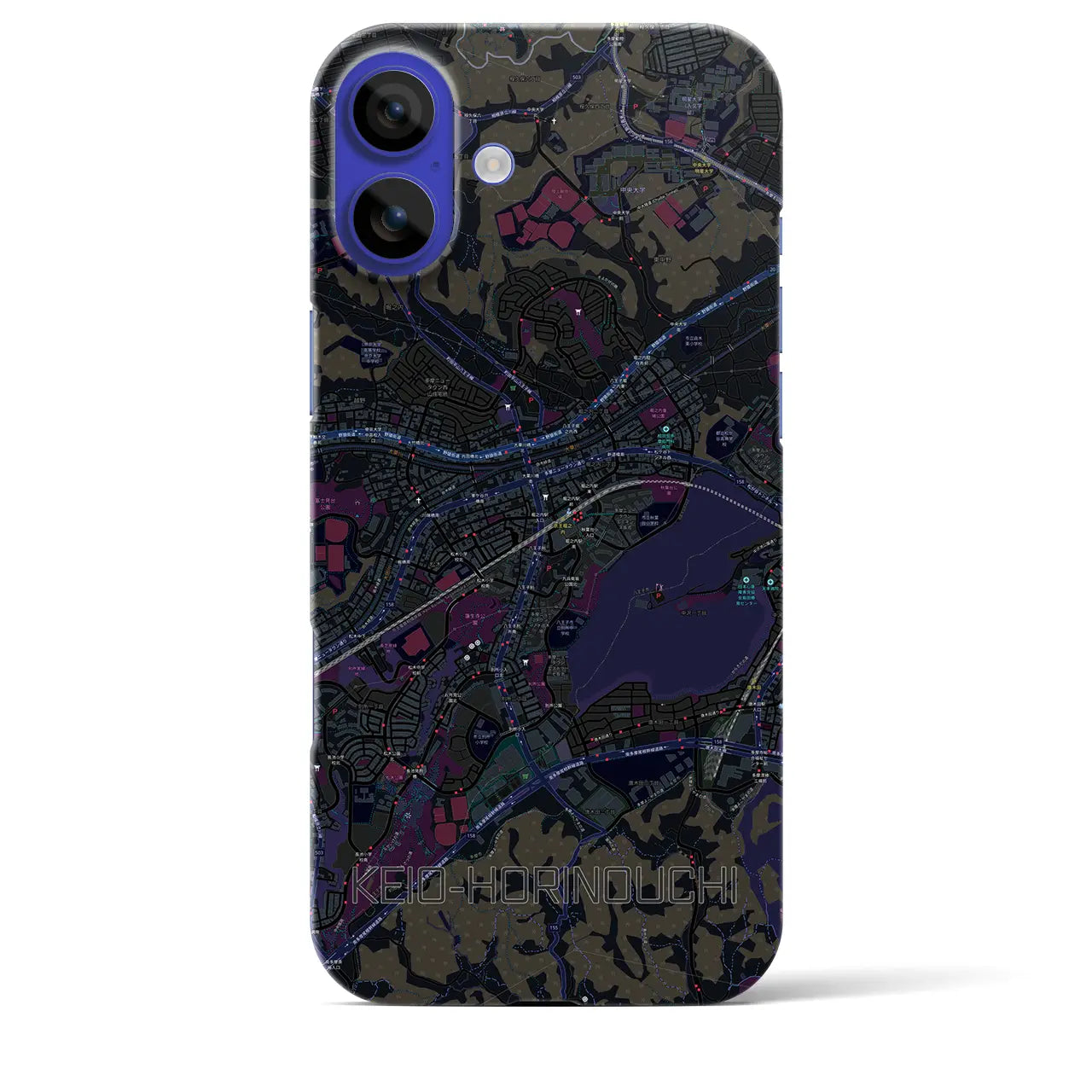 【京王堀之内(東京都)】地図柄iPhoneケース(バックカバータイプ)