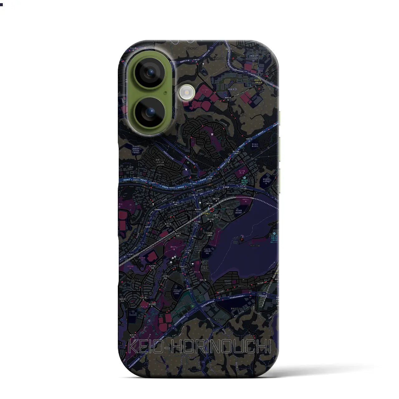 【京王堀之内(東京都)】地図柄iPhoneケース(バックカバータイプ)