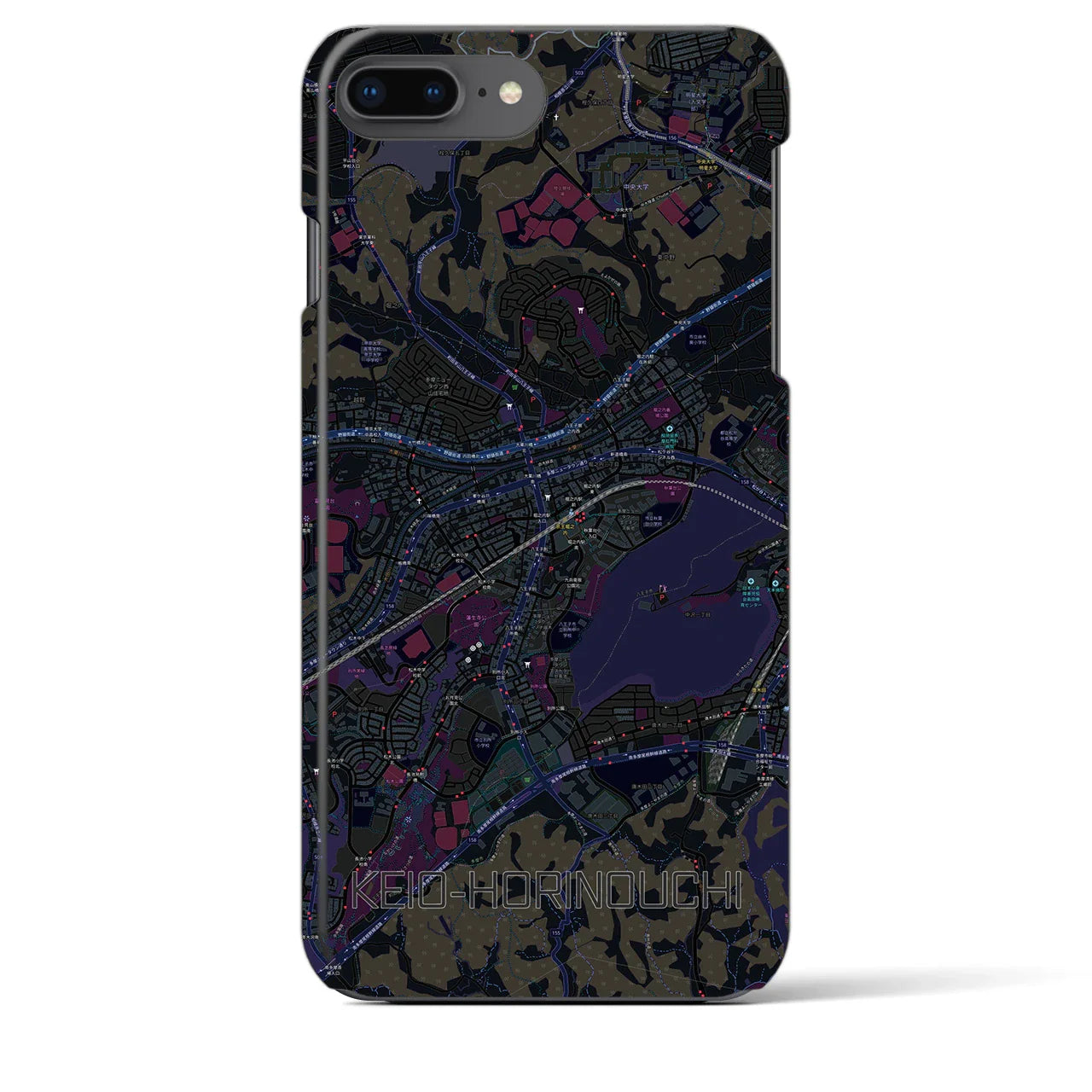 【京王堀之内(東京都)】地図柄iPhoneケース(バックカバータイプ)