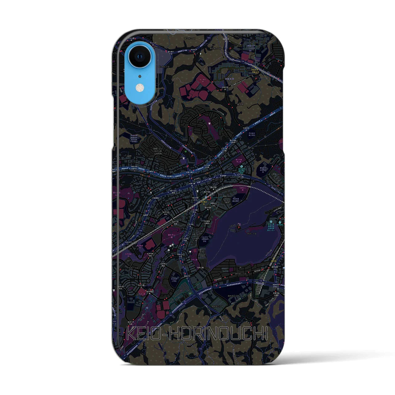 【京王堀之内(東京都)】地図柄iPhoneケース(バックカバータイプ)