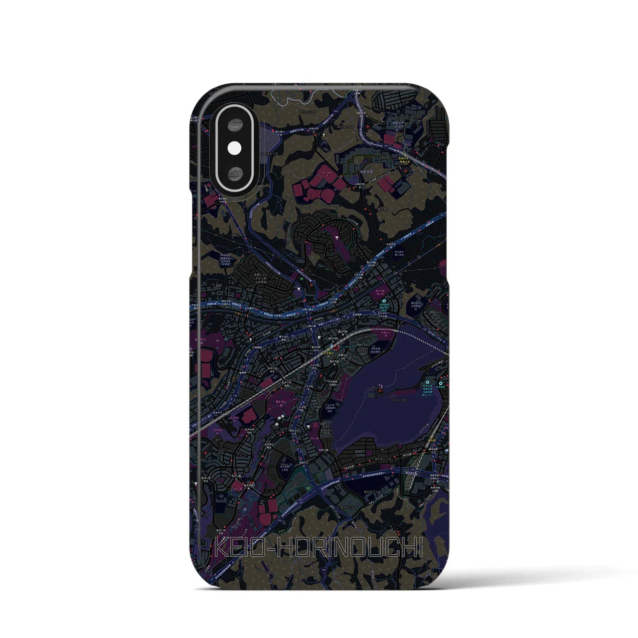 【京王堀之内(東京都)】地図柄iPhoneケース(バックカバータイプ)