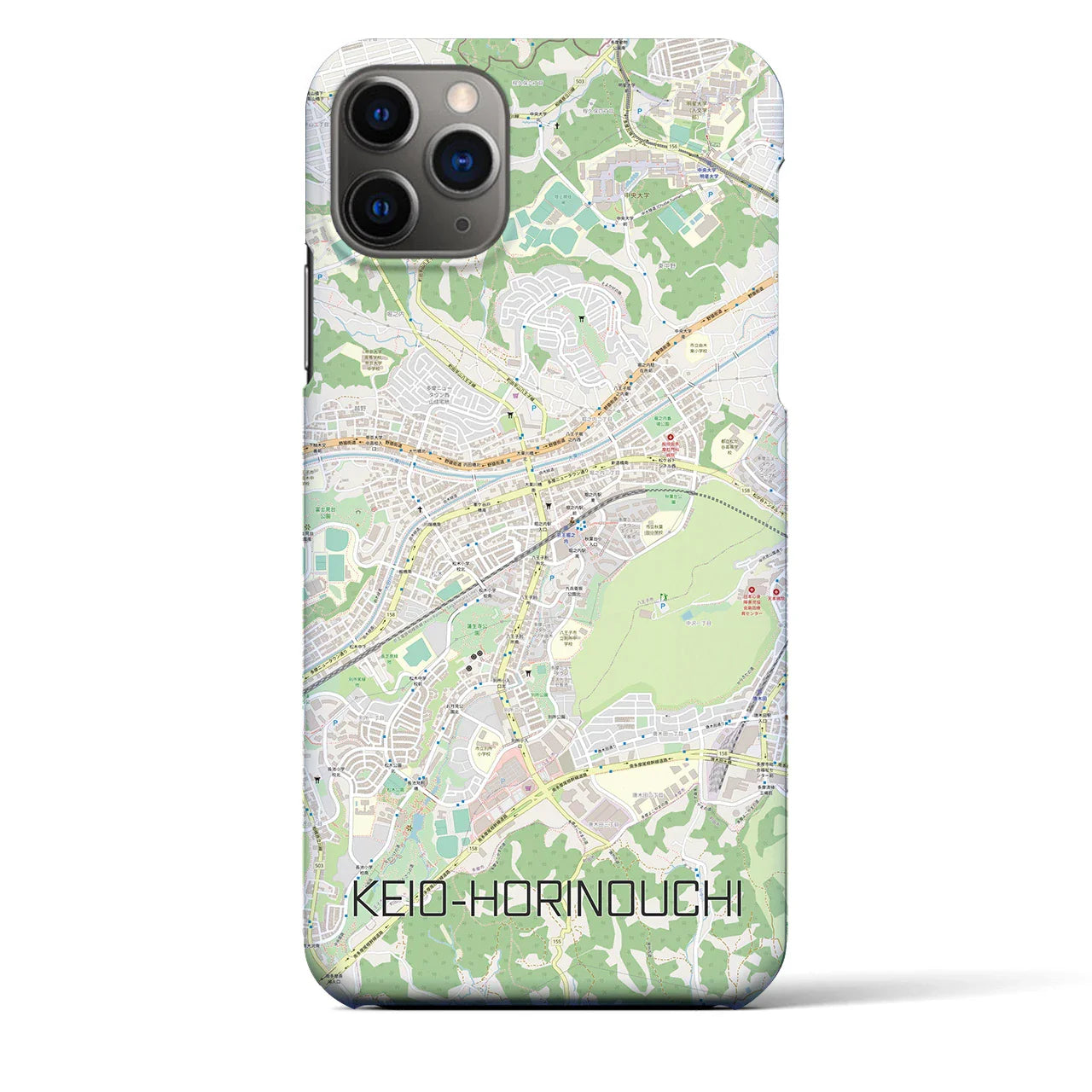 【京王堀之内(東京都)】地図柄iPhoneケース(バックカバータイプ)