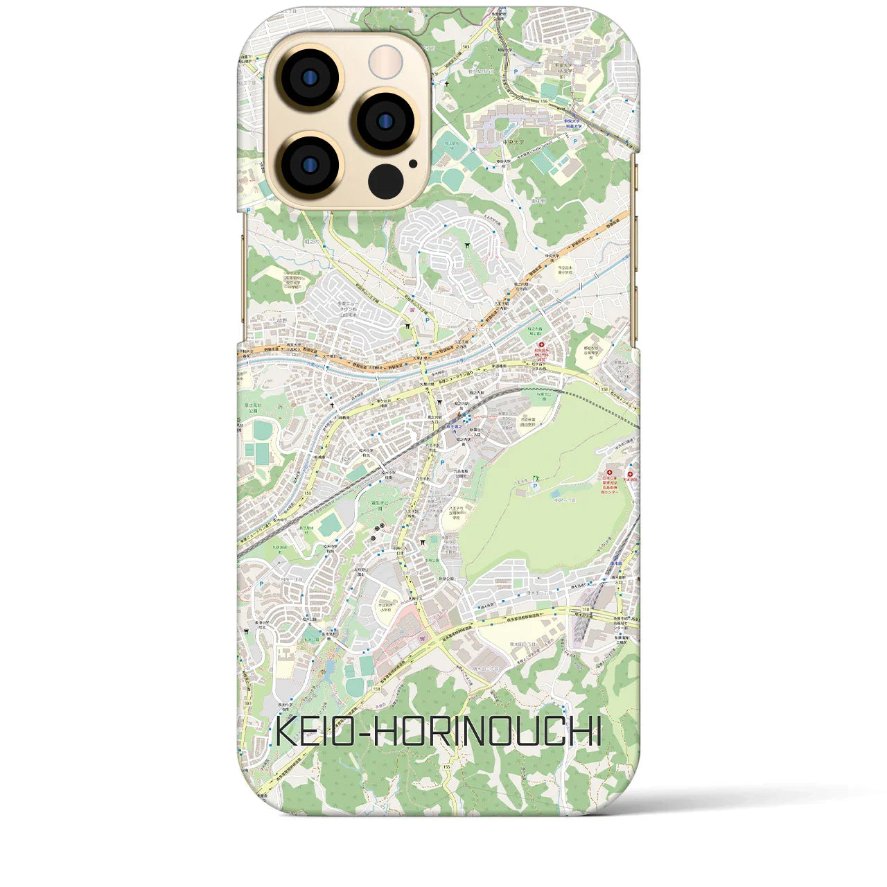 【京王堀之内(東京都)】地図柄iPhoneケース(バックカバータイプ)