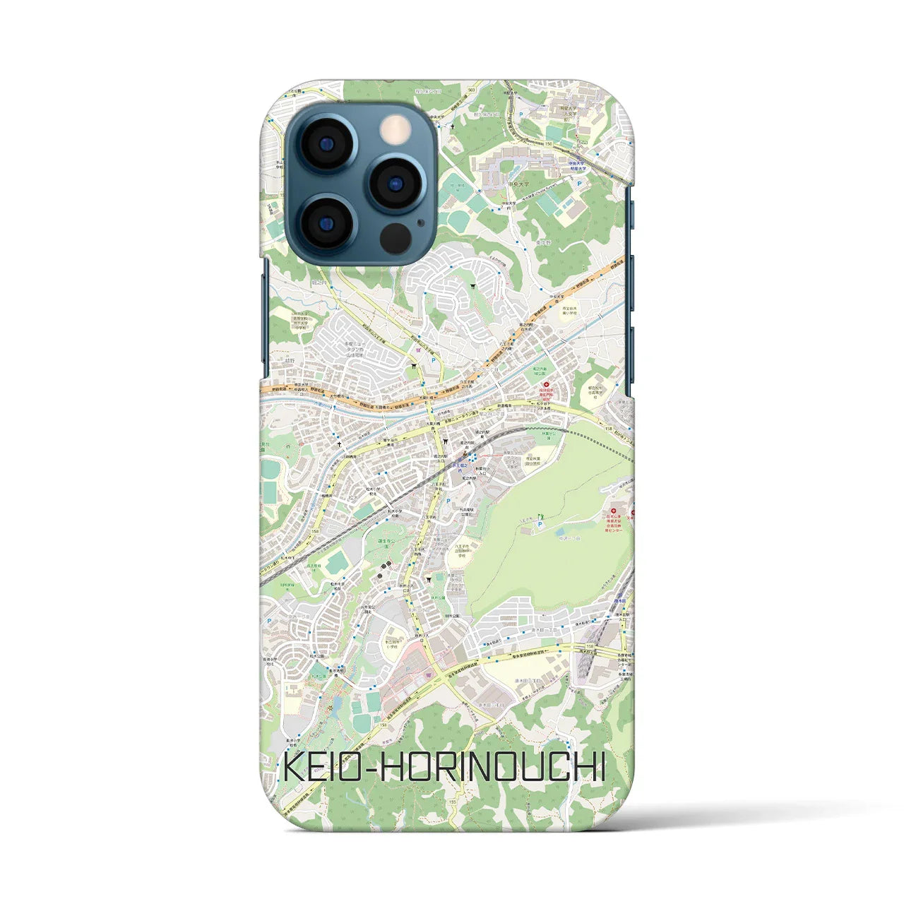 【京王堀之内(東京都)】地図柄iPhoneケース(バックカバータイプ)