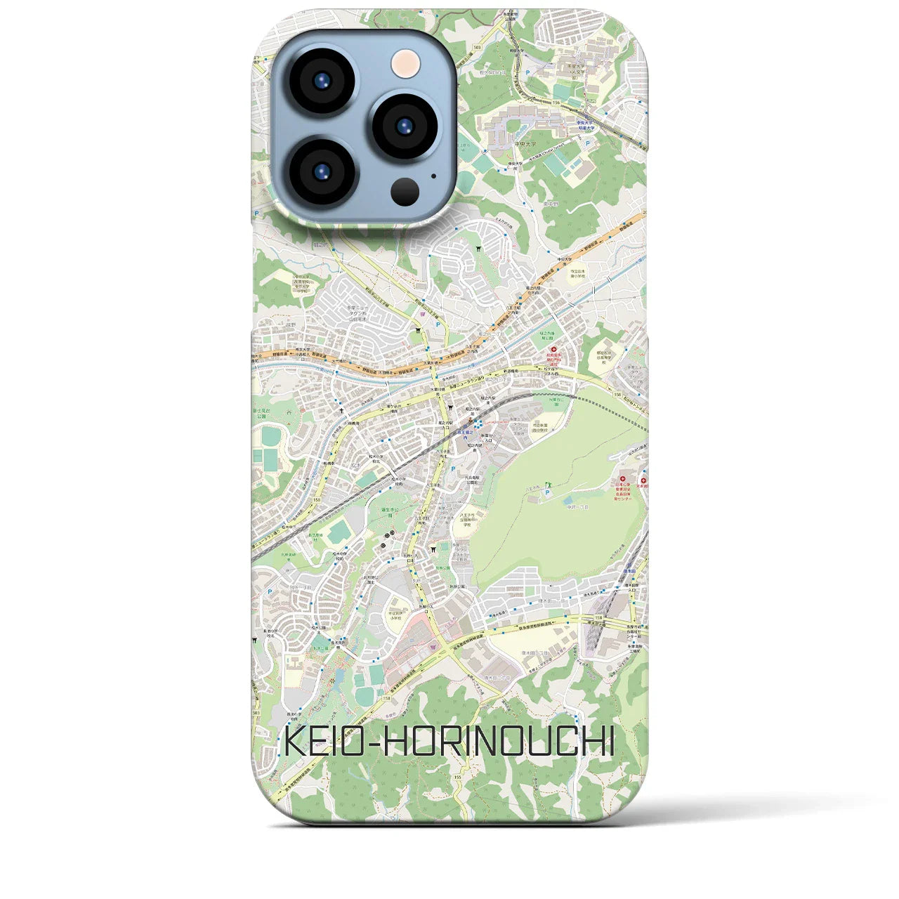 【京王堀之内(東京都)】地図柄iPhoneケース(バックカバータイプ)