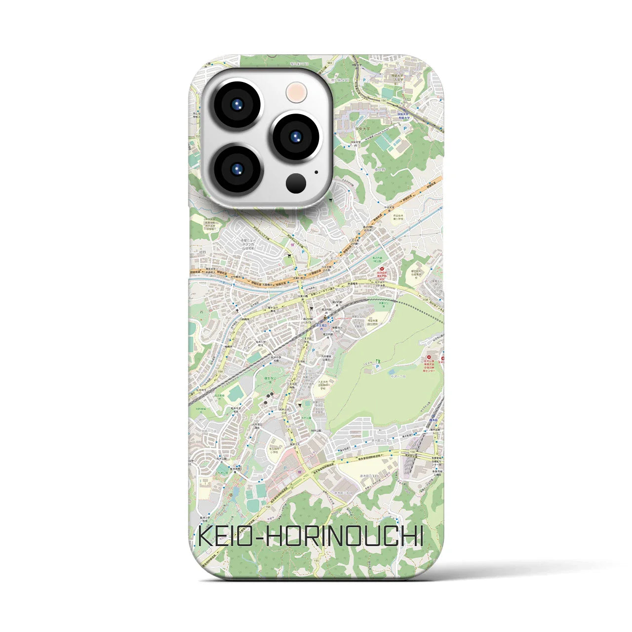 【京王堀之内(東京都)】地図柄iPhoneケース(バックカバータイプ)
