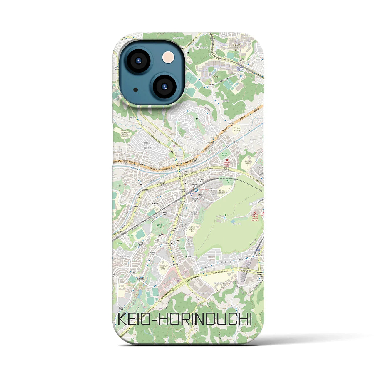 【京王堀之内(東京都)】地図柄iPhoneケース(バックカバータイプ)