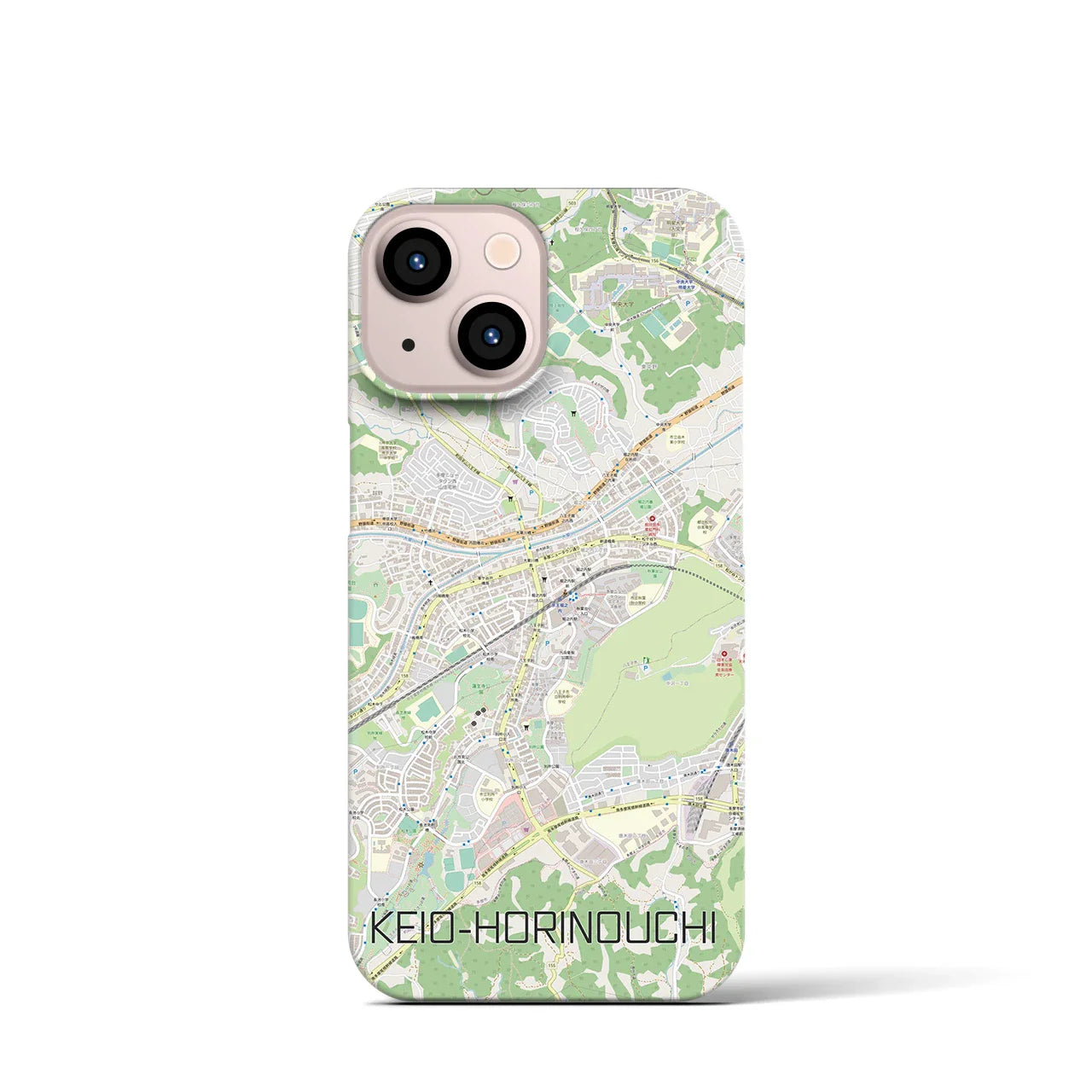 【京王堀之内(東京都)】地図柄iPhoneケース(バックカバータイプ)