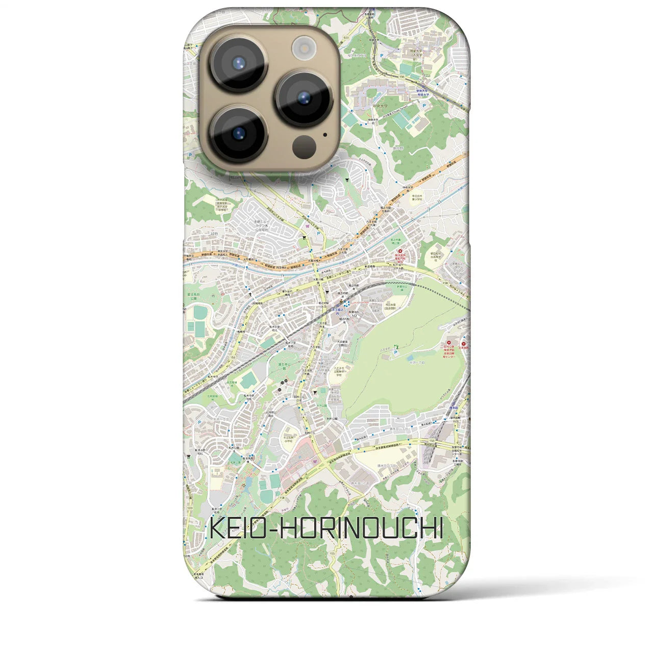 【京王堀之内(東京都)】地図柄iPhoneケース(バックカバータイプ)