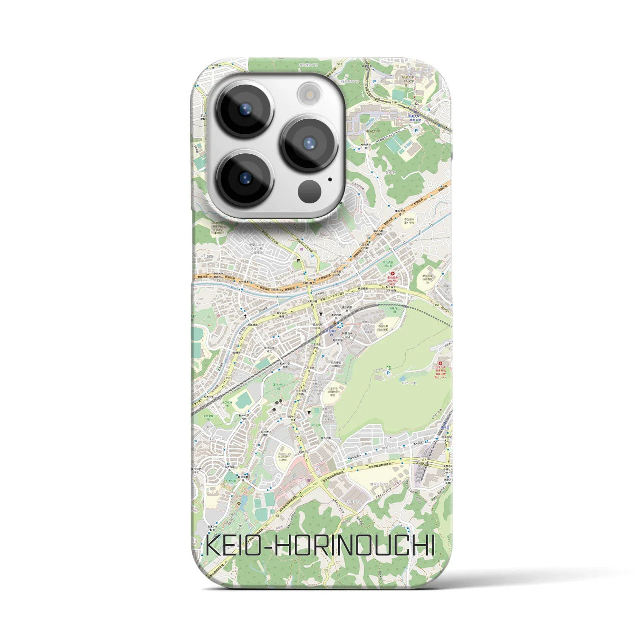 【京王堀之内(東京都)】地図柄iPhoneケース(バックカバータイプ)
