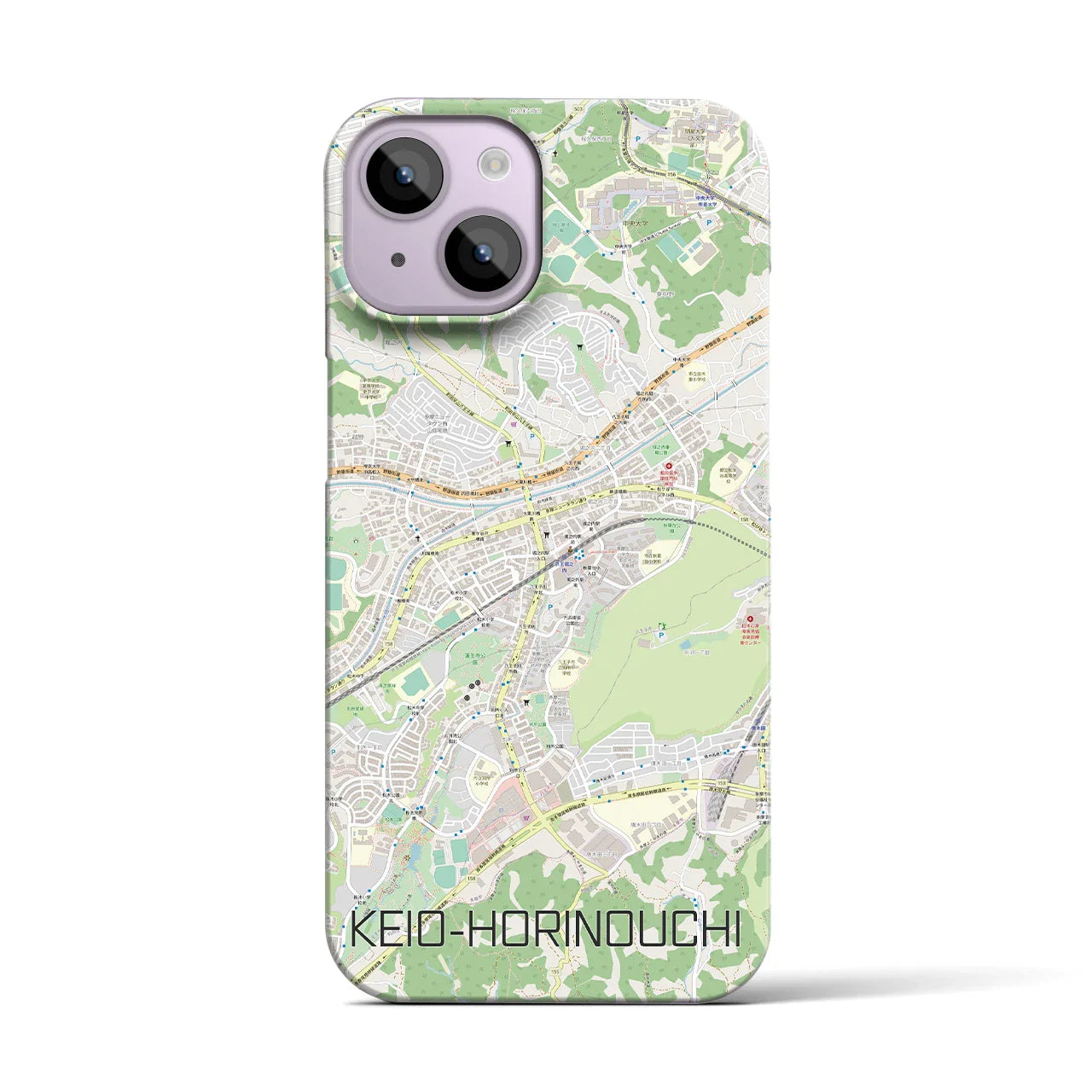 【京王堀之内(東京都)】地図柄iPhoneケース(バックカバータイプ)