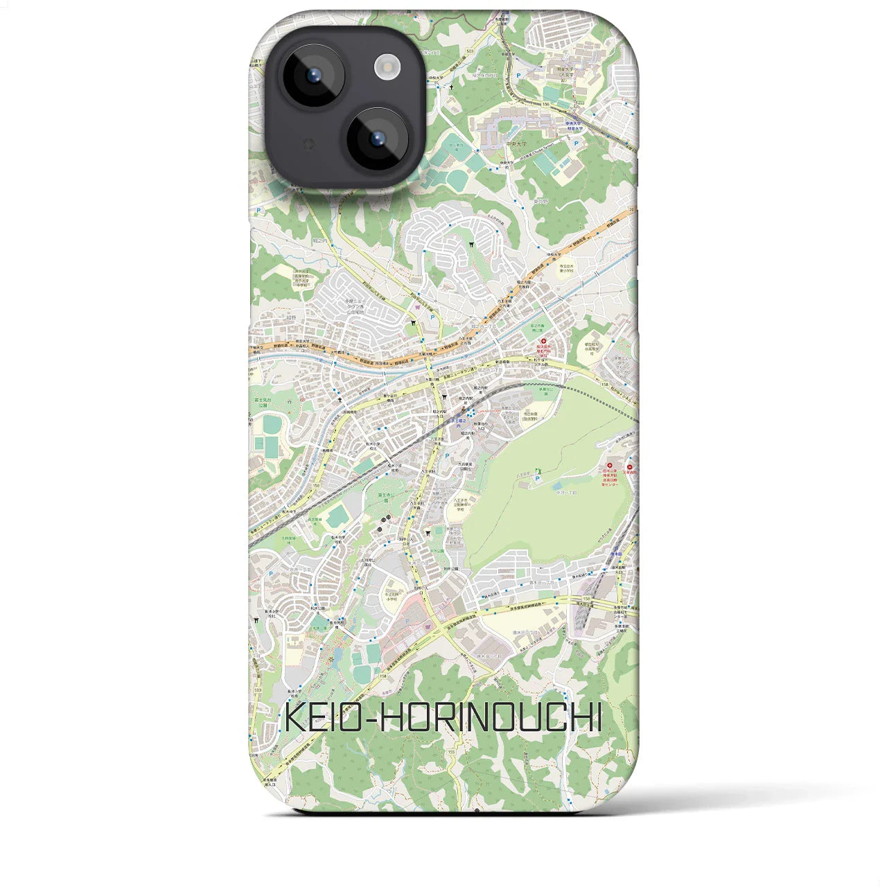 【京王堀之内(東京都)】地図柄iPhoneケース(バックカバータイプ)