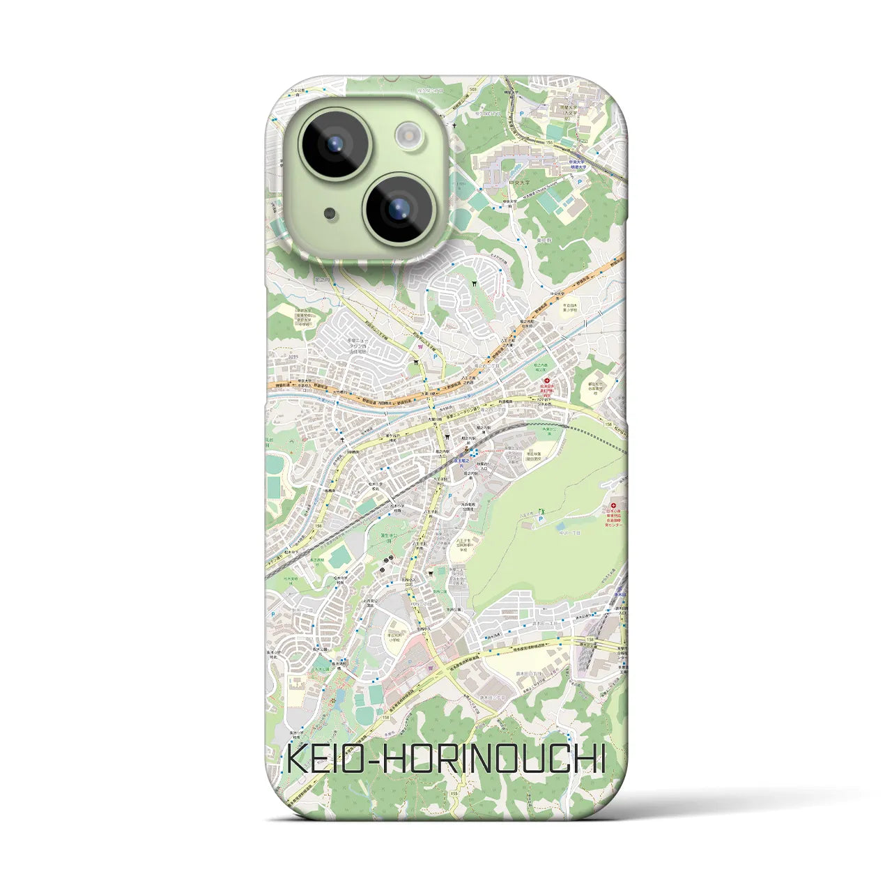 【京王堀之内(東京都)】地図柄iPhoneケース(バックカバータイプ)