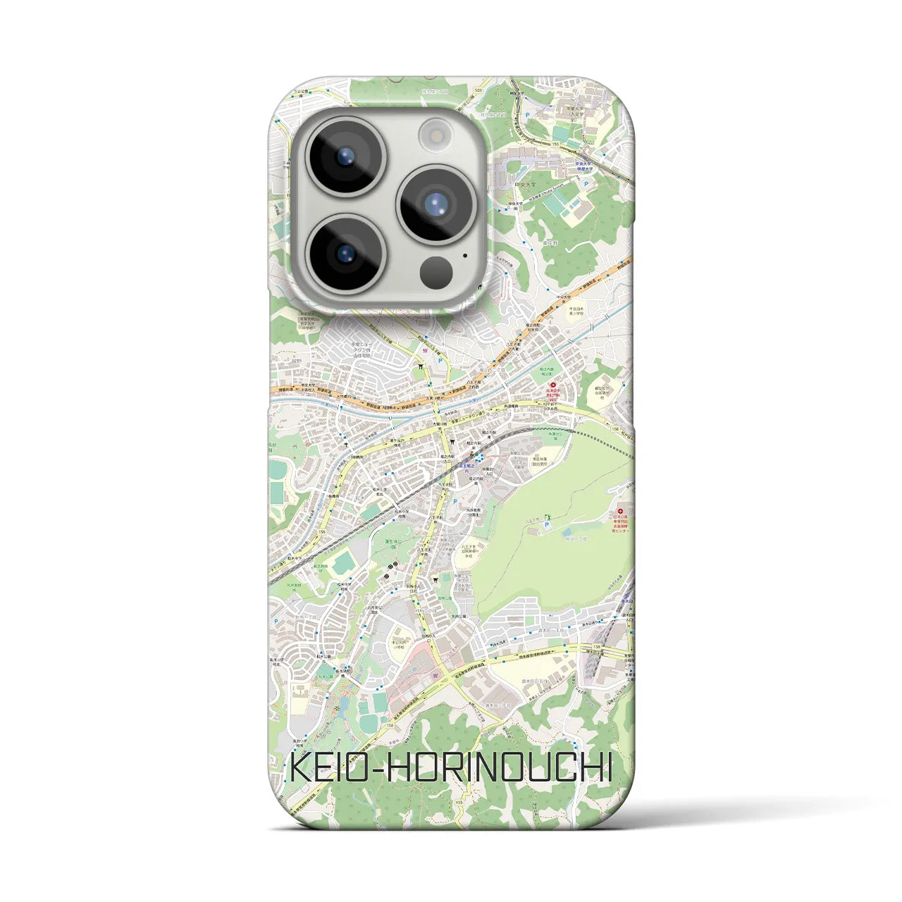 【京王堀之内(東京都)】地図柄iPhoneケース(バックカバータイプ)