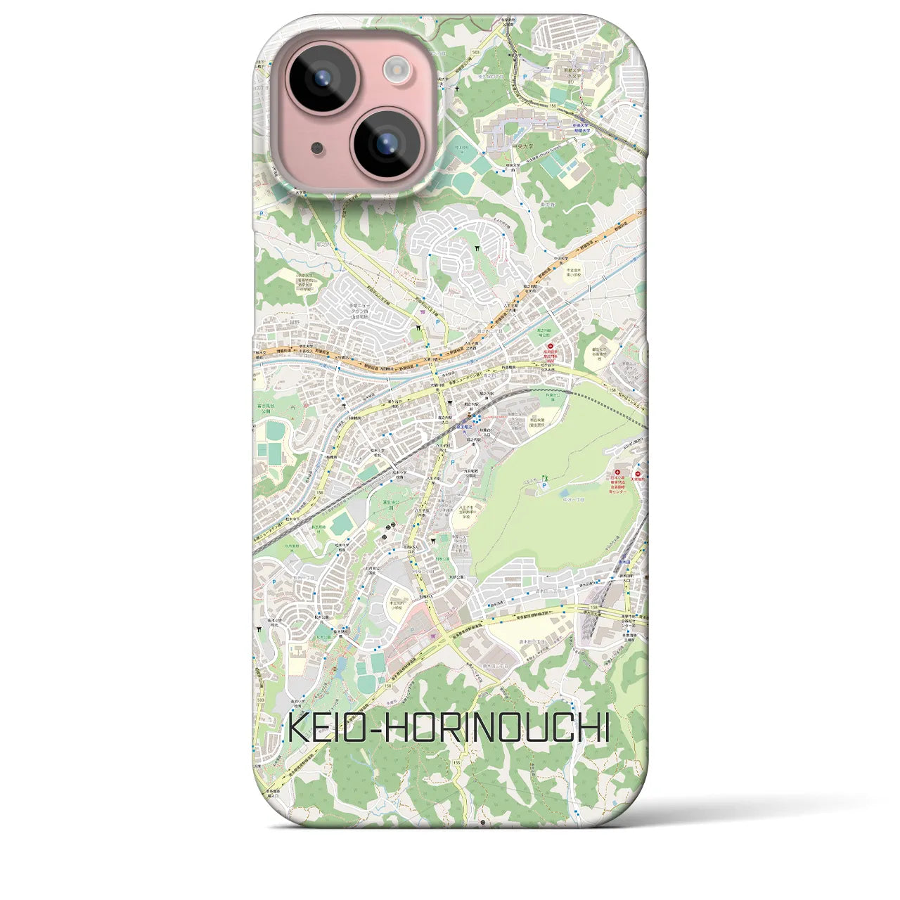 【京王堀之内(東京都)】地図柄iPhoneケース(バックカバータイプ)
