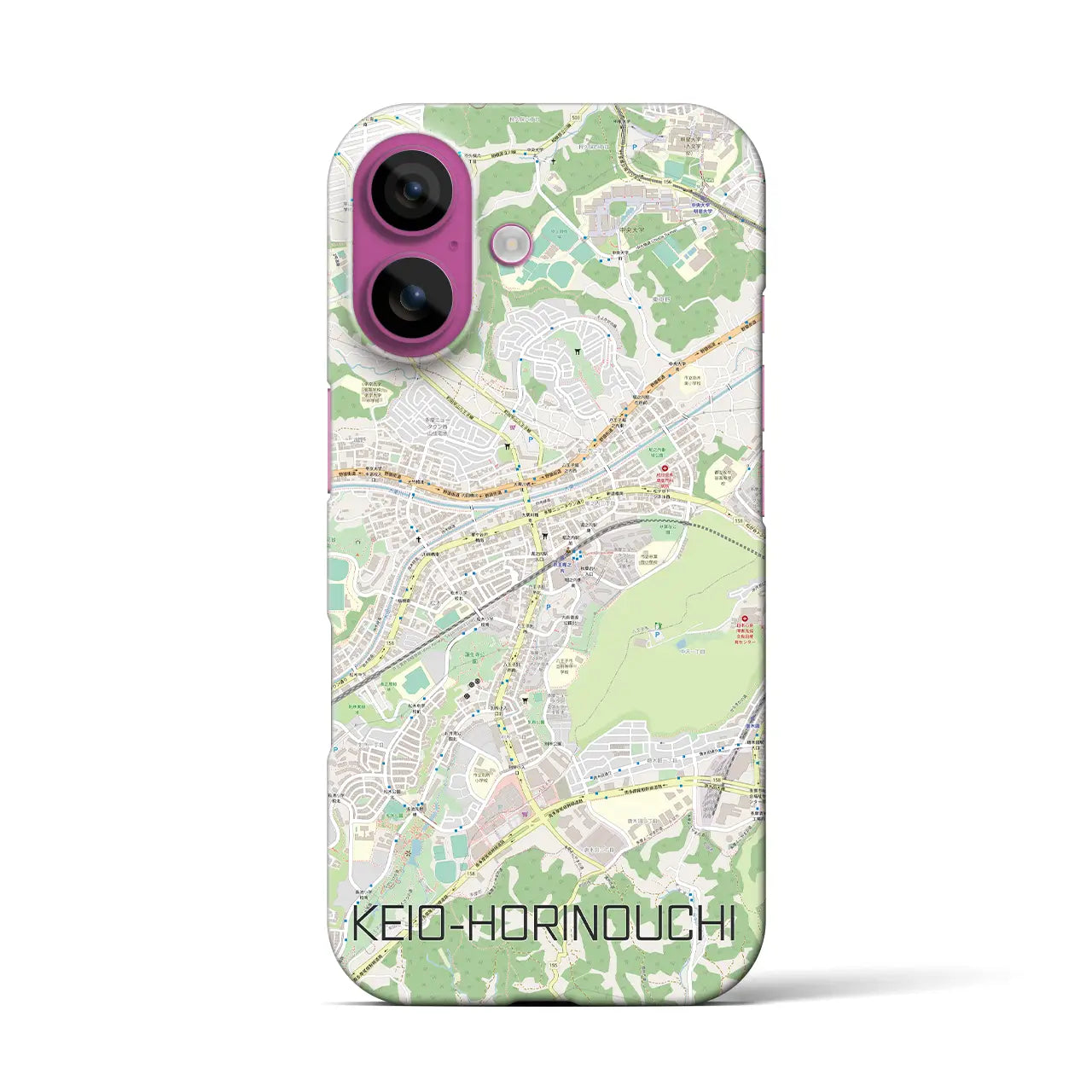【京王堀之内(東京都)】地図柄iPhoneケース(バックカバータイプ)