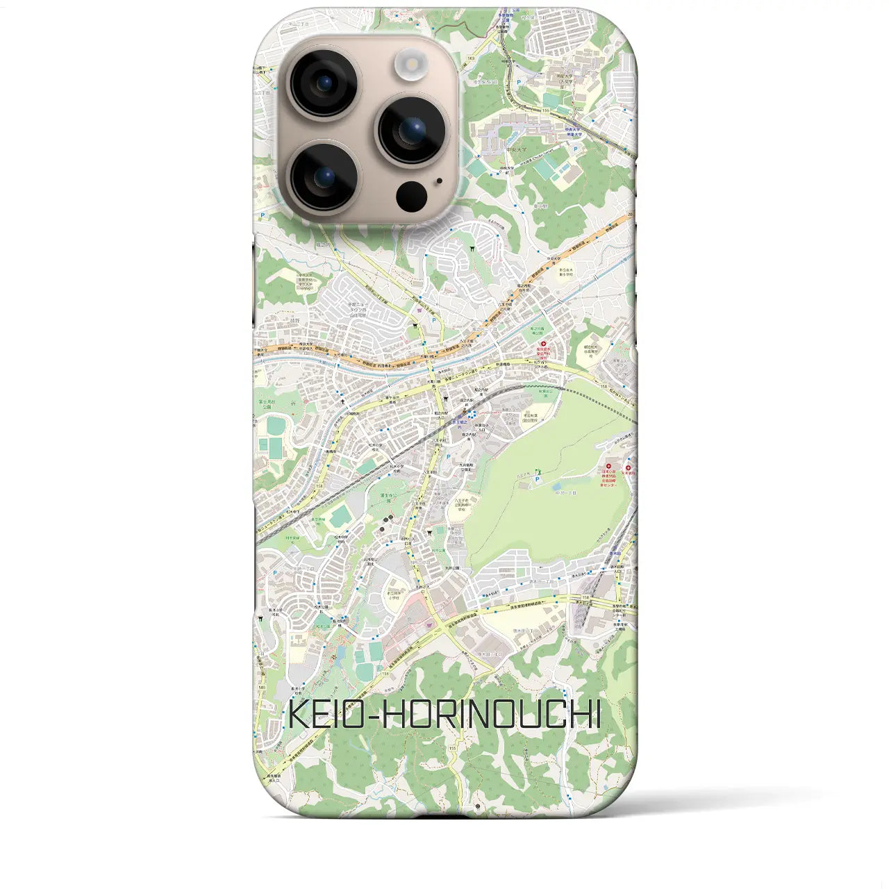 【京王堀之内(東京都)】地図柄iPhoneケース(バックカバータイプ)