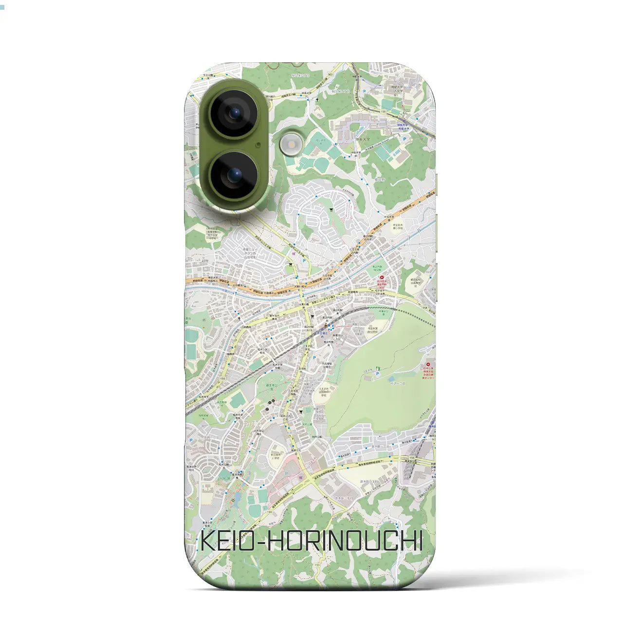 【京王堀之内(東京都)】地図柄iPhoneケース(バックカバータイプ)