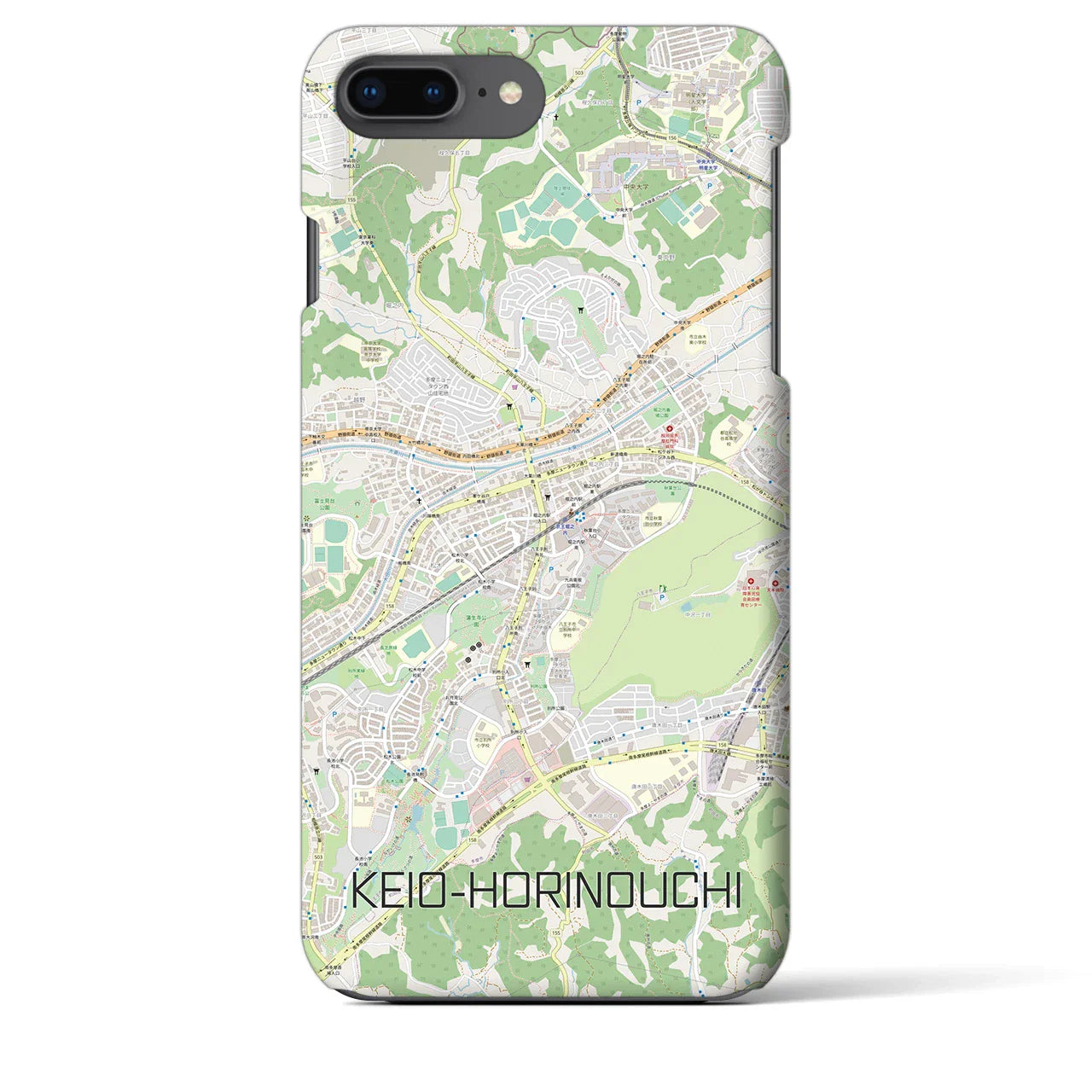 【京王堀之内(東京都)】地図柄iPhoneケース(バックカバータイプ)