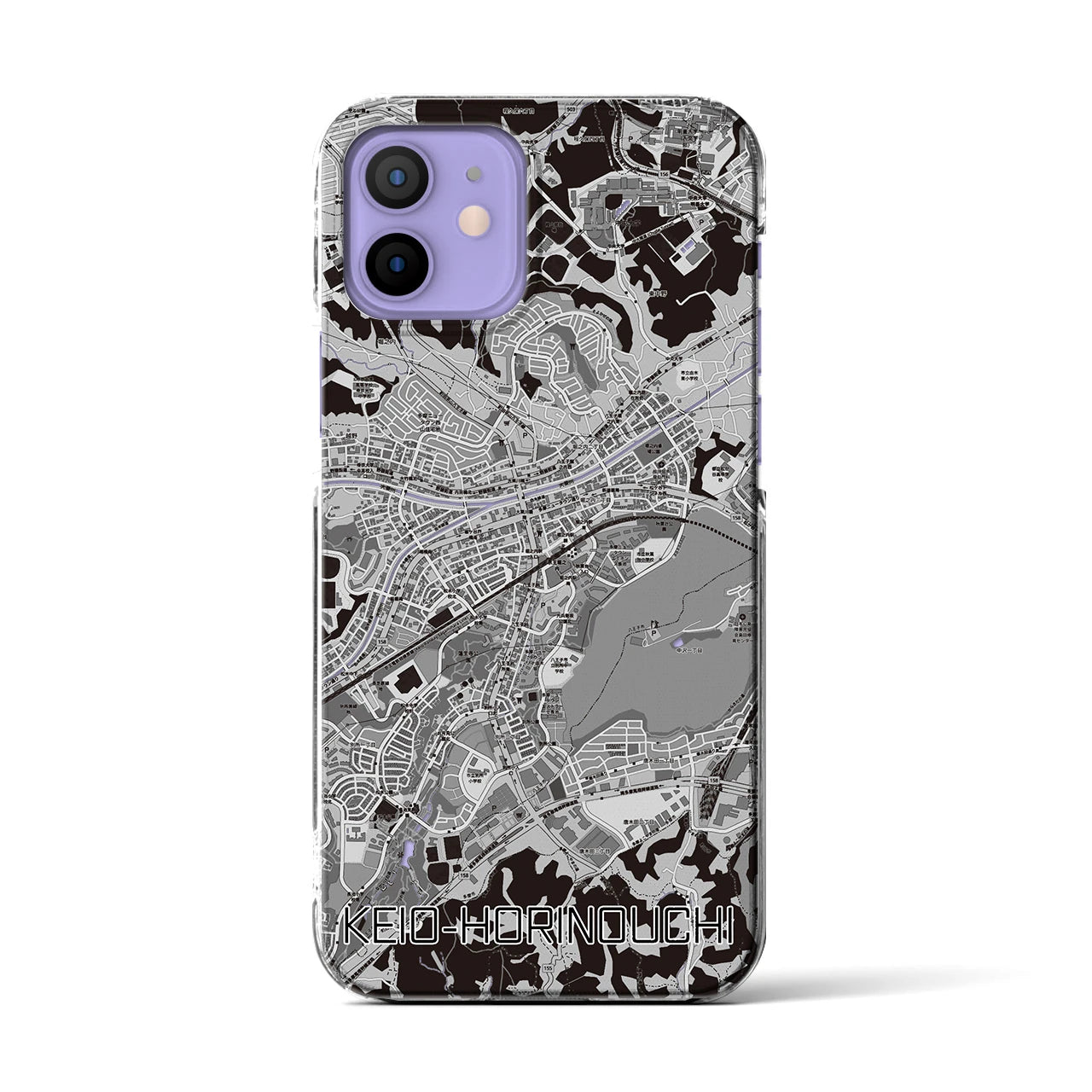 【京王堀之内(東京都)】地図柄iPhoneケース(クリアタイプ)