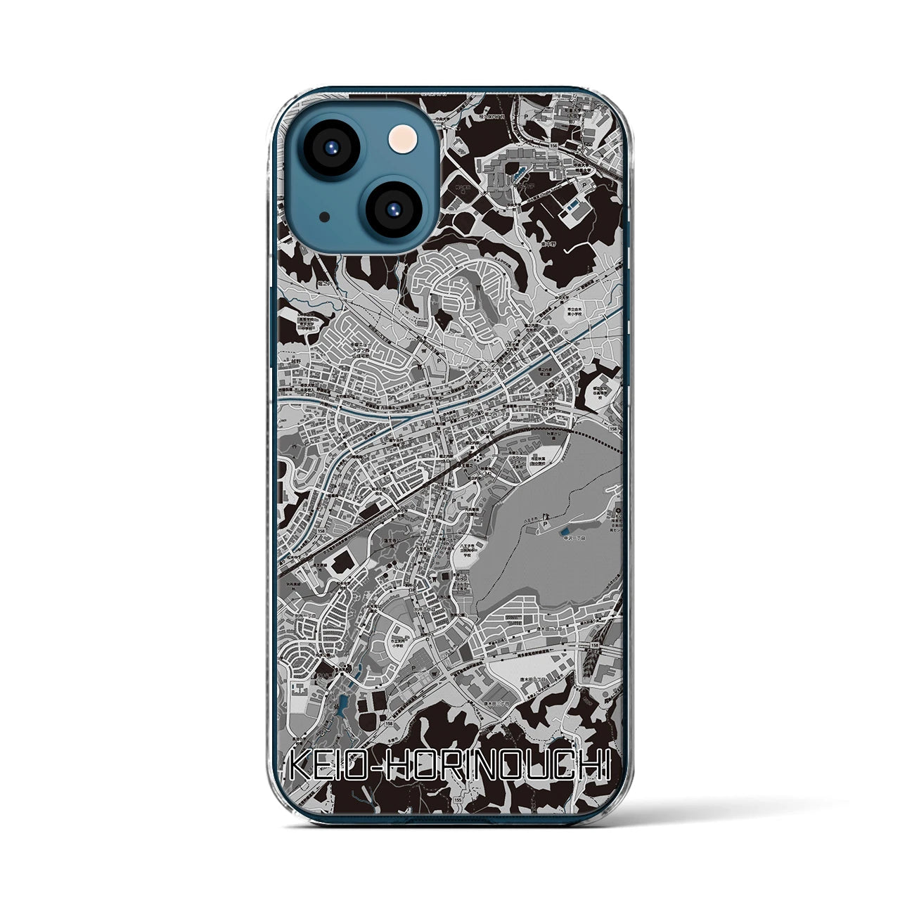 【京王堀之内(東京都)】地図柄iPhoneケース(クリアタイプ)