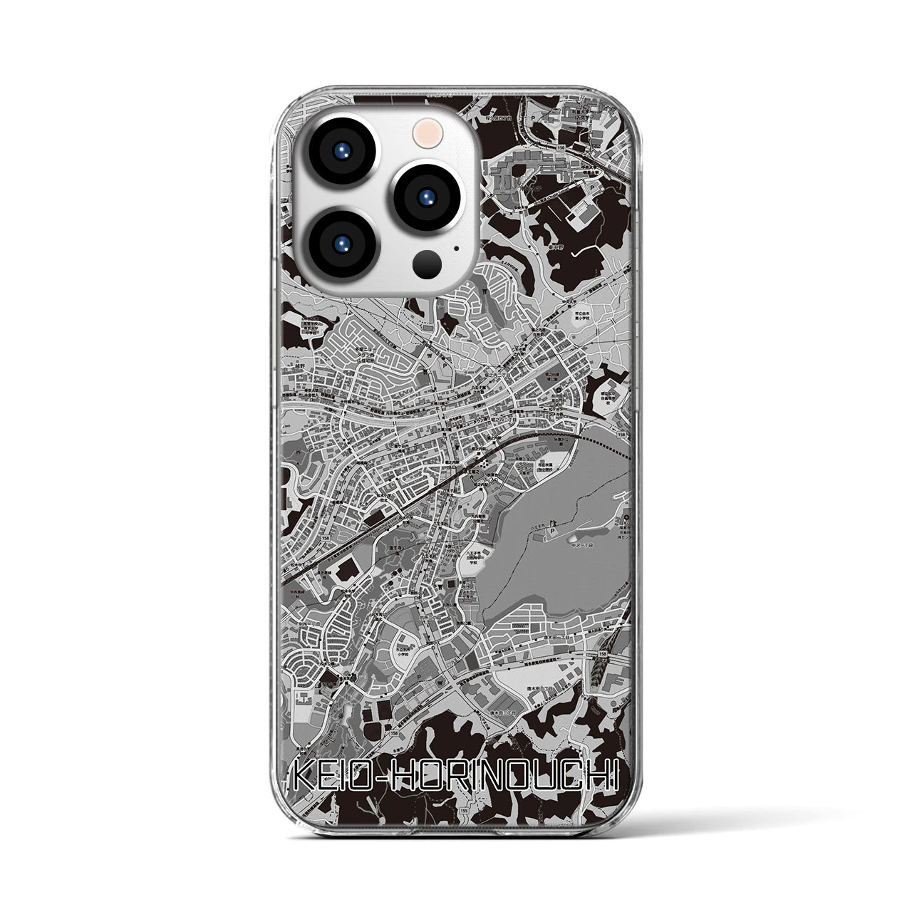 【京王堀之内(東京都)】地図柄iPhoneケース(クリアタイプ)