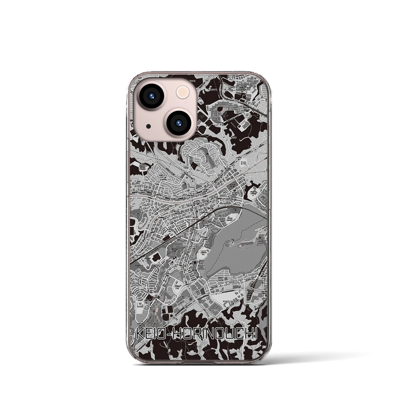 【京王堀之内(東京都)】地図柄iPhoneケース(クリアタイプ)