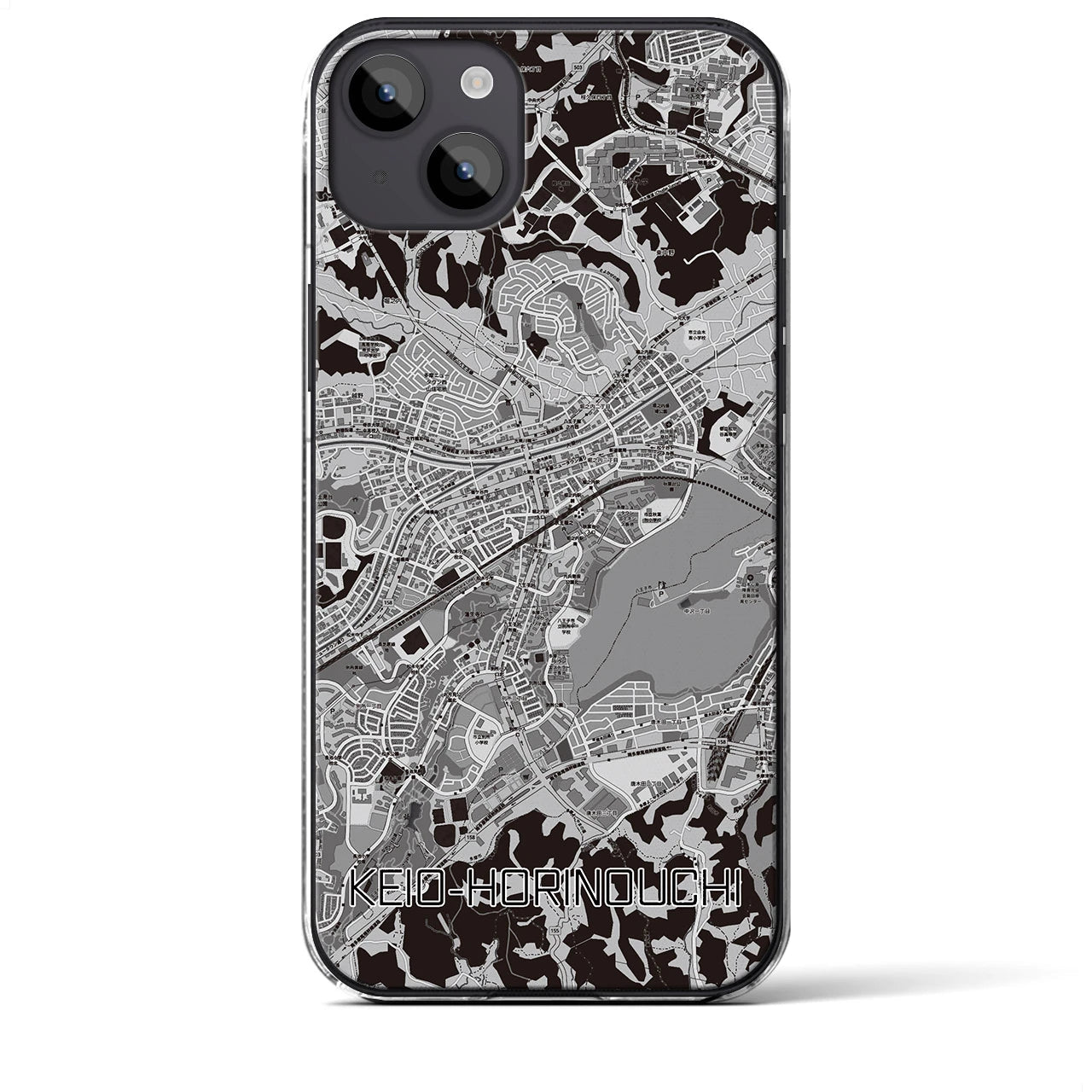 【京王堀之内(東京都)】地図柄iPhoneケース(クリアタイプ)