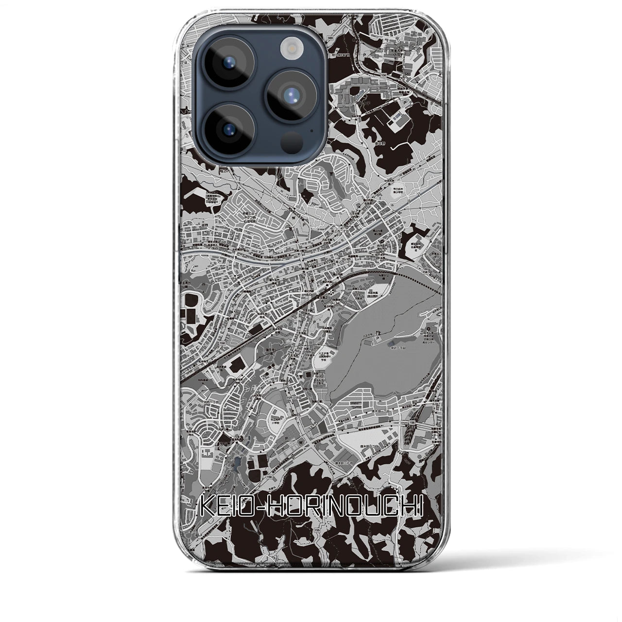【京王堀之内(東京都)】地図柄iPhoneケース(クリアタイプ)