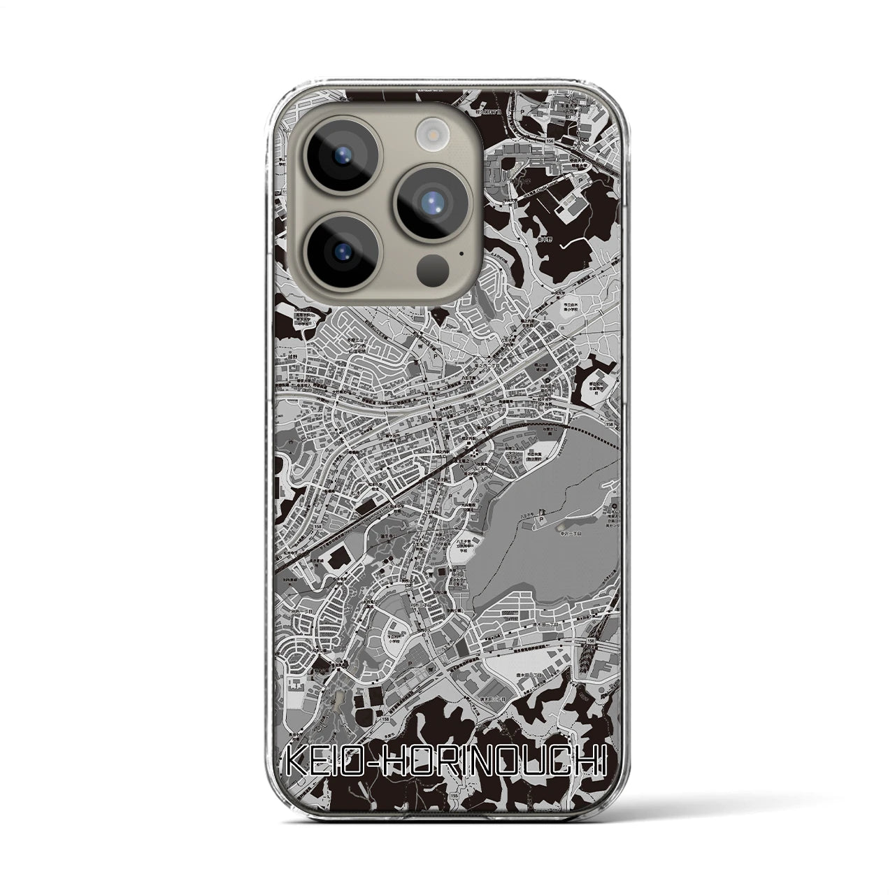 【京王堀之内(東京都)】地図柄iPhoneケース(クリアタイプ)