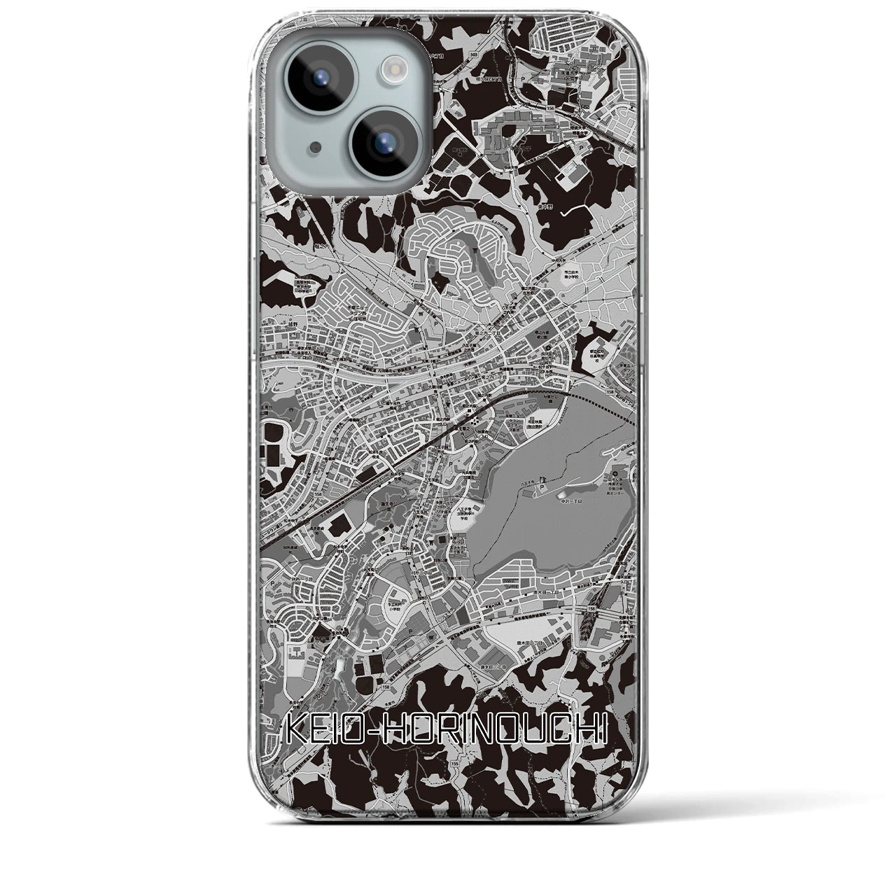 【京王堀之内(東京都)】地図柄iPhoneケース(クリアタイプ)