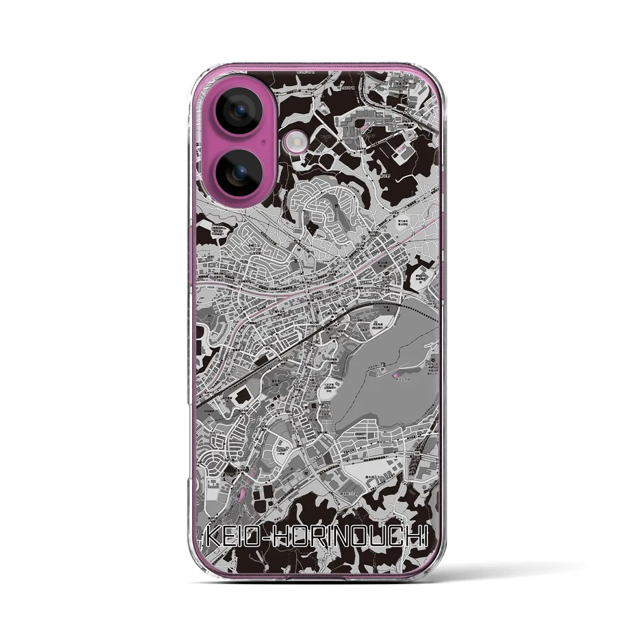 【京王堀之内(東京都)】地図柄iPhoneケース(クリアタイプ)